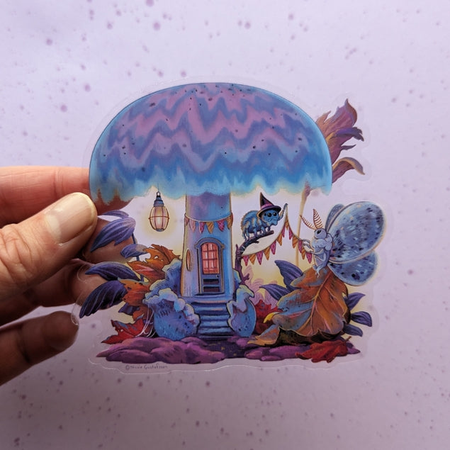 Nimasprout Moth and Spider Friend Vinyl Sticker