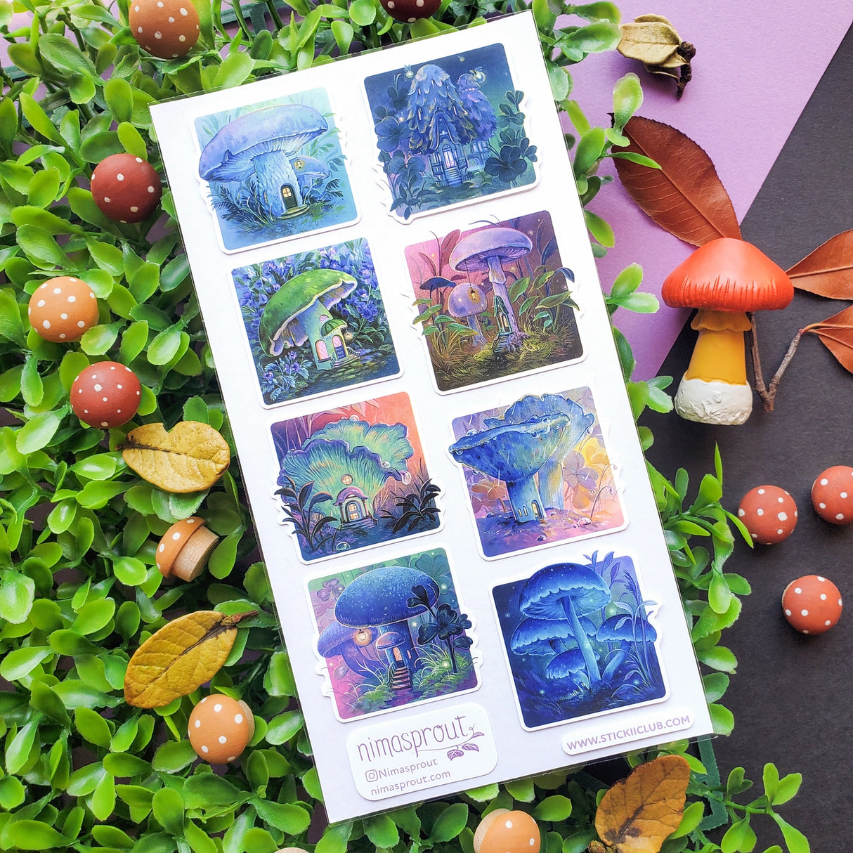 🏡🍄 Forget tiny houses — @nimasprout has the real estate of our cottagecore dreams. Organic architecture and prime forest-front views, swoon and sustainability at its finest. No cap. Forward all our mail, we live here now.
Art by: @nimasprout
Top Coating: None
Adhesive Layer: Paper
Backing Layer: Clear PET
6.69" x 3.54". Weight - 0.03lbs.
1 sheet included