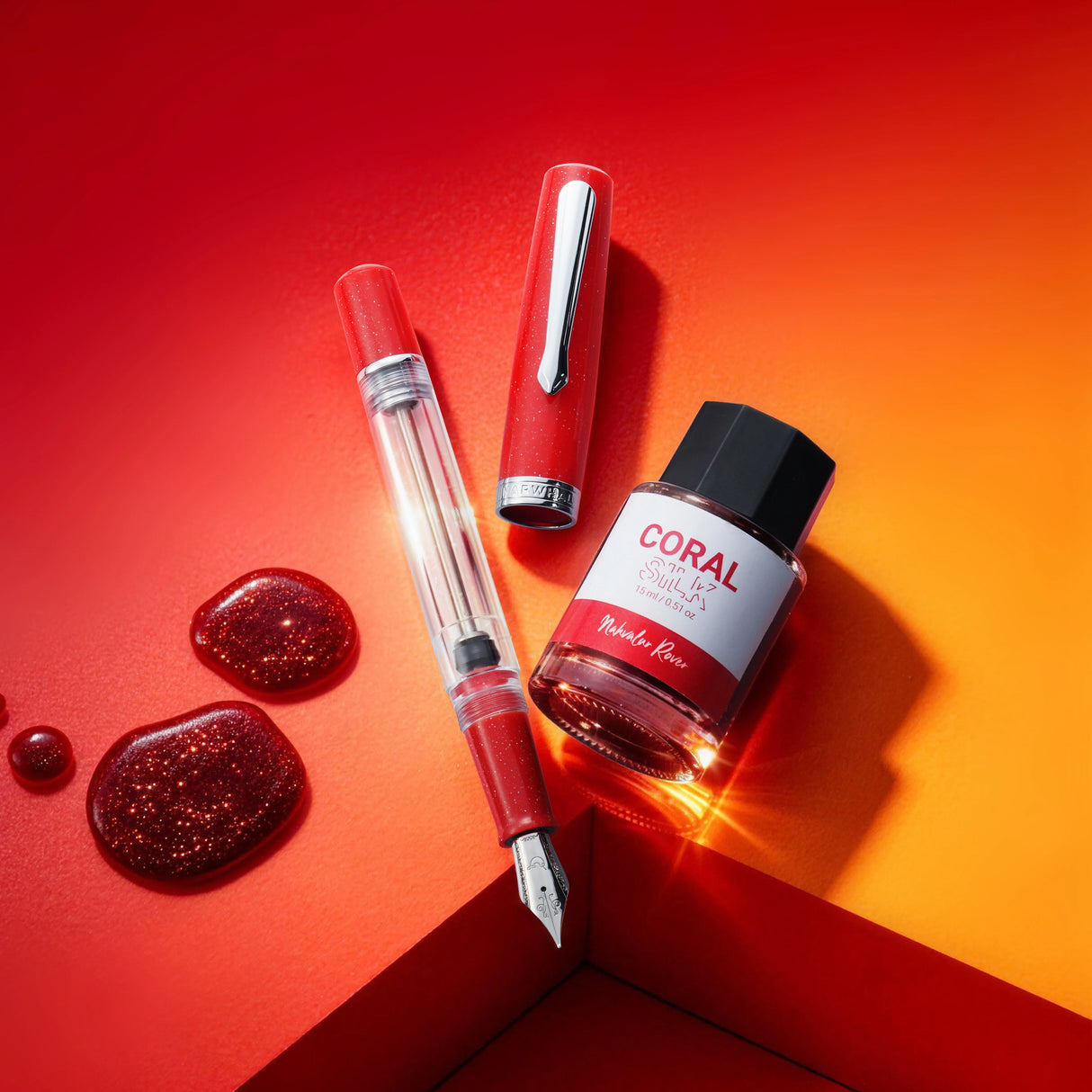 Coral Silk is a warm, expressive coral ink created to pair with Soft Coral. Bright without feeling loud, it carries a gentle energy that adds warmth and personality to the page.
Playful yet refined, Coral Silk is ideal for writers who want color that feels lively, polished, and easy to enjoy every day.