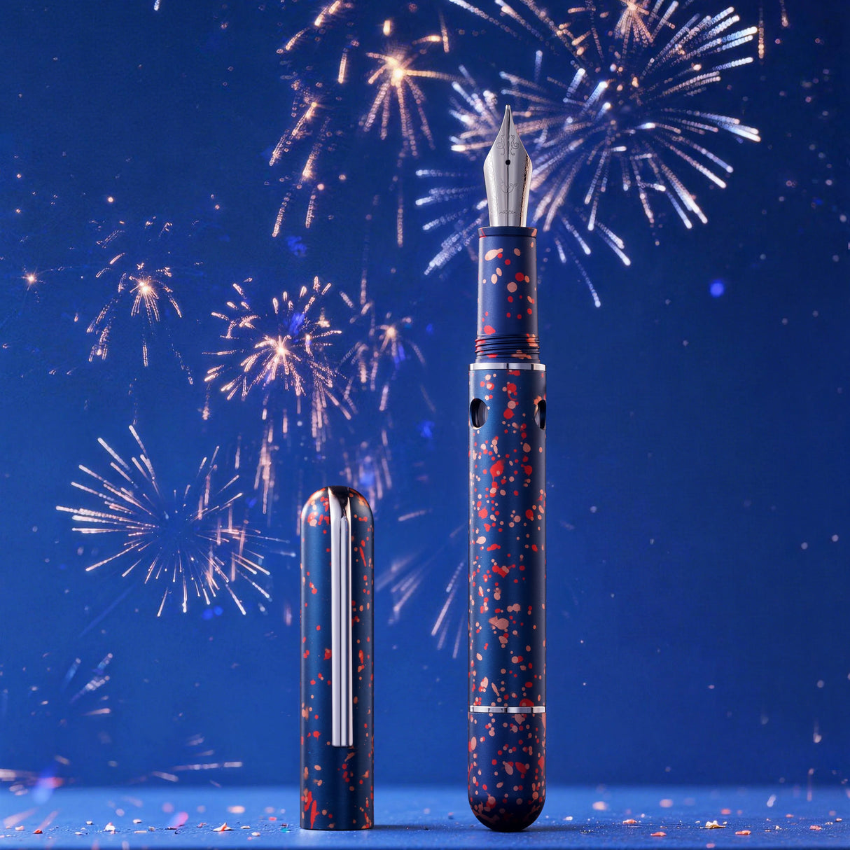 A summer night, lit in color.
Nahvalur is pleased to introduce Nautilus: Fireworks, a new celebratory edition inspired by the brilliance of fireworks across the night sky and the atmosphere of midsummer evenings filled with light.