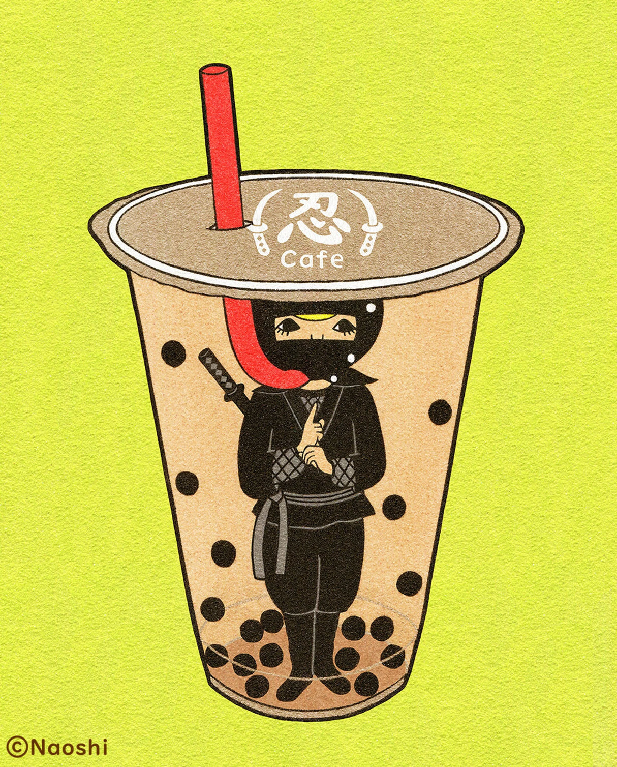 Naoshi Boba Ninja Postcard
These postcards are featuring striking colorful and whimsical world. Artwork made with colored sand and then scans them in high quality.