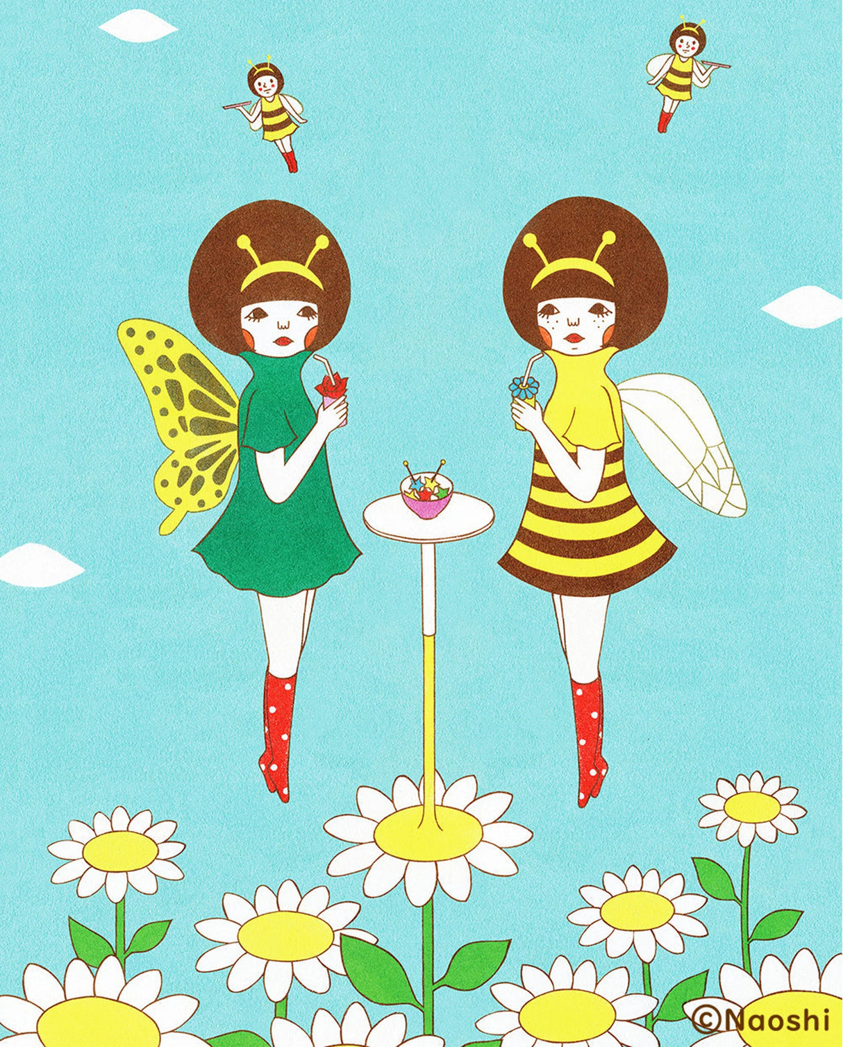 Naoshi Honey Cafe Postcard
These postcards are featuring striking colorful and whimsical world. Artwork made with colored sand and then scans them in high quality.