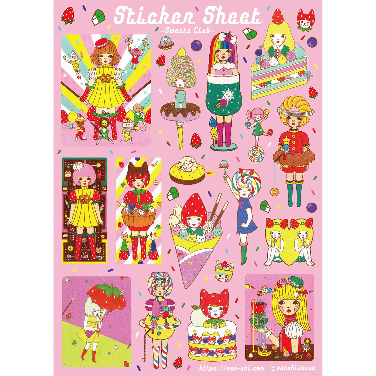 Naoshi Sweets Club Sticker Sheet
Sweets Club sticker sheet is perfect for decorating your journal, binder, planner, scrapbook or laptop.