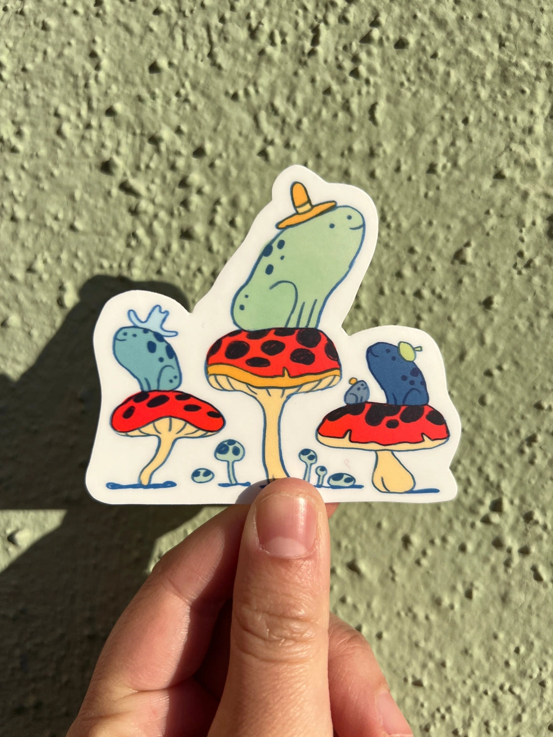3" Froggies with hats!
These stickers are great for water bottles, laptops or notebooks! They’re durable and waterproof and the thick vinyl protects the stickers from scratching, water and sunlight.