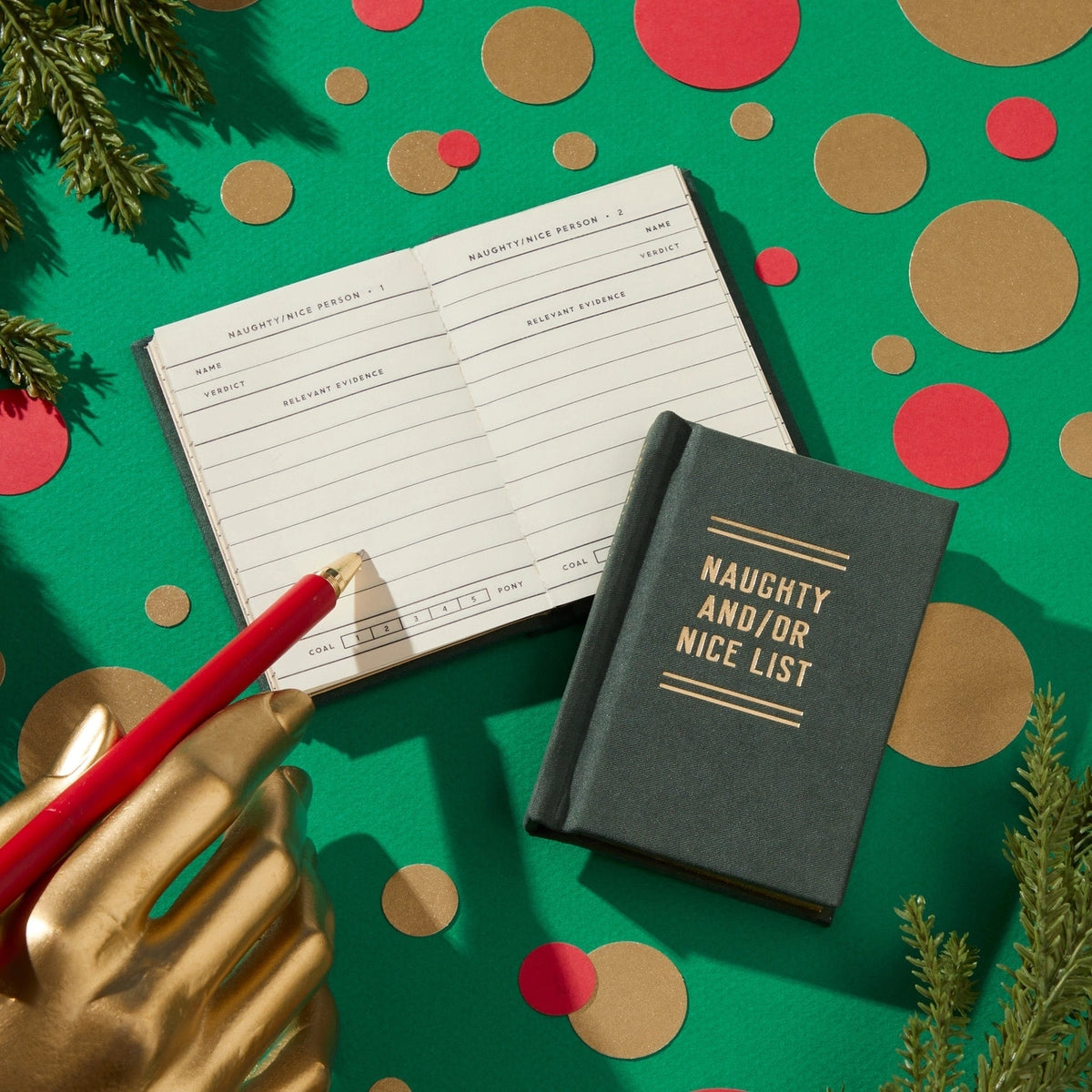 Introducing the tiniest holiday helper you’ll ever own—our 2.75” by 3.75” Naughty and/or Nice Tiny Diary, complete with 112 gilded-edge pages for jotting down all your festive deeds (or misdeeds). Whether you’re tracking gift ideas, holiday parties, or questionable decisions made under the influence of eggnog, this diary is your pocket-sized confessional for the season.
With a nostalgic design that feels straight out of Santa’s secret stash, this diary brings old-school charm to your modern holiday c