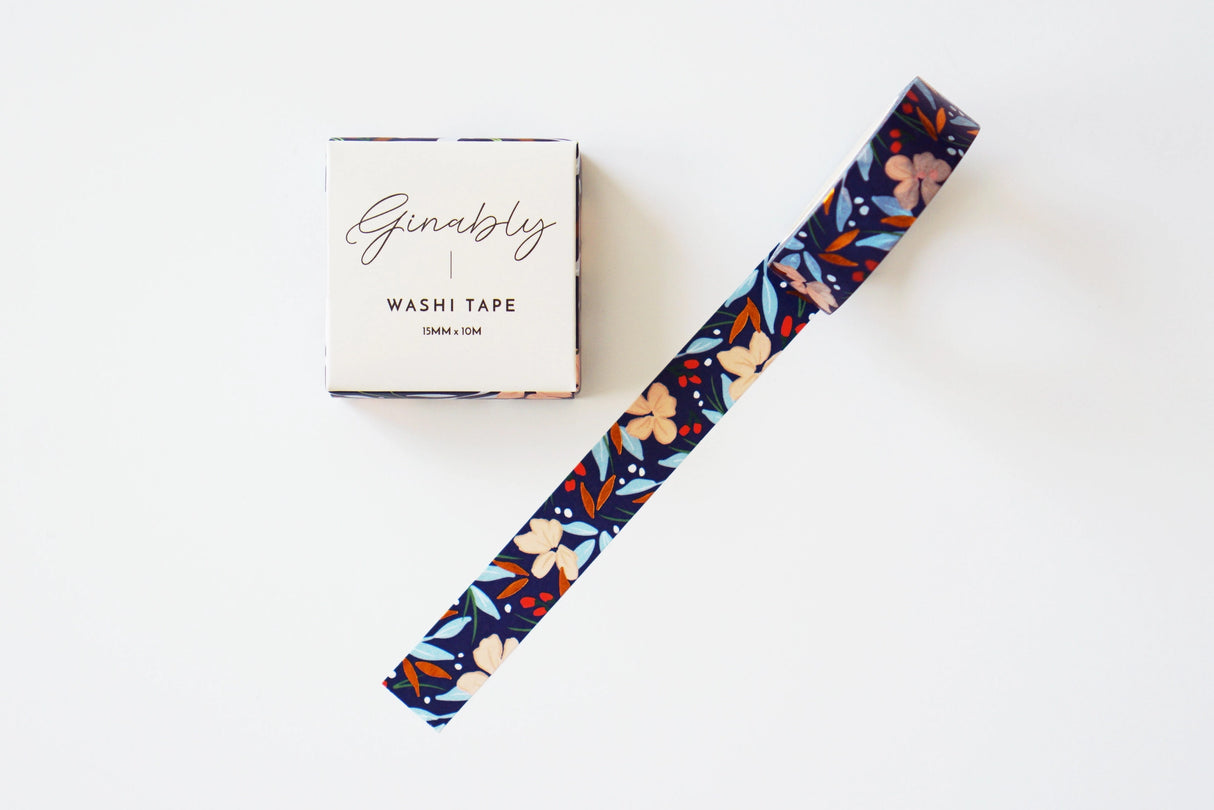 Cute, custom designed floral washi tape to add something extra to your stationery.