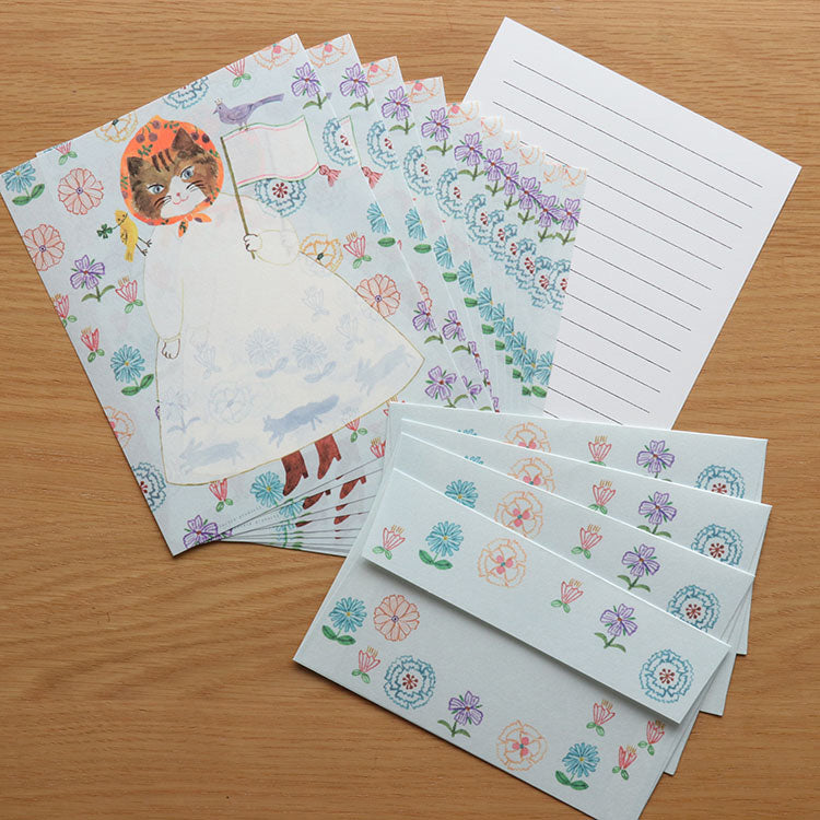 Juego de escritura de cartas Neko Hana Aiko Fukawa