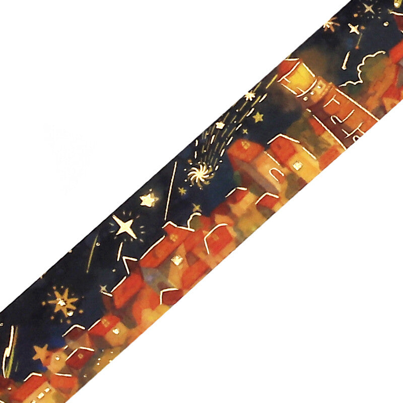 BGM Night of Shooting Stars Warm Lights Washi Tape