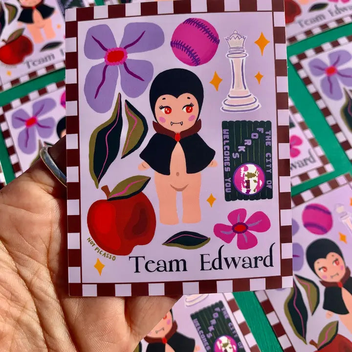 Only twilight fans will understand!
These matte vinyl stickers feature an original design and are water, weather, and scratch proof. Perfect for putting on water bottles, computers or just about anywhere else.
