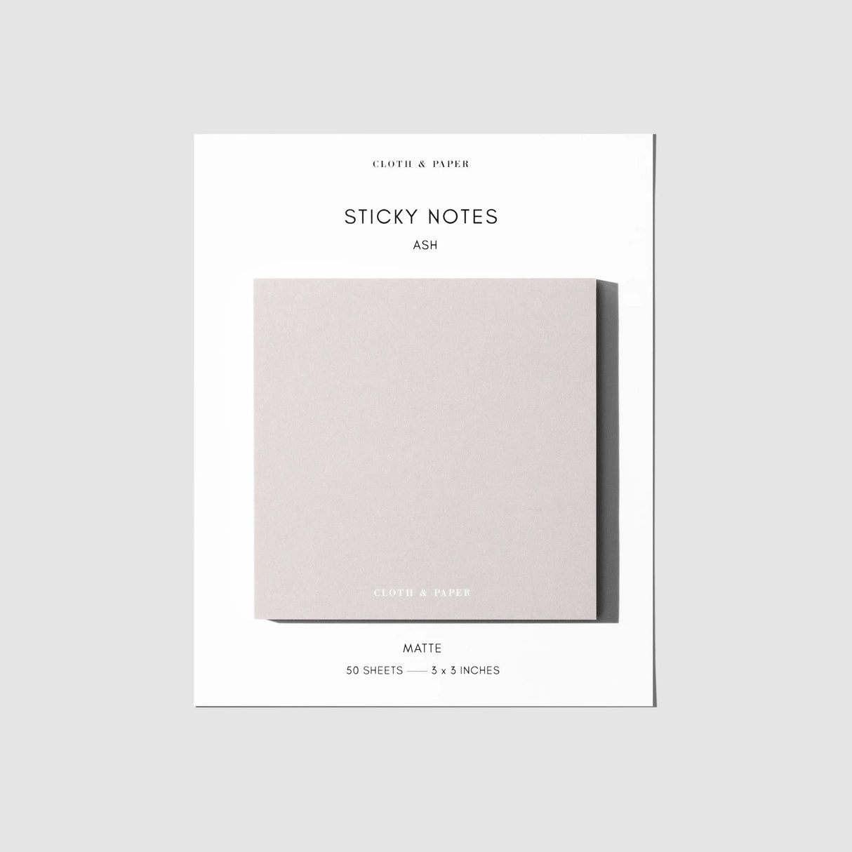 Note Neutrality Sticky Notes - Ash