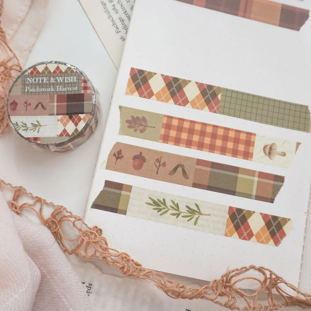 Capture the warmth of autumn in your creative projects with this Patchwork Harvest washi tape! Inspired by our love of autumn, this washi tape is the perfect way to add a cosy touch to your journals and other projects.
Length: 10m
Width: 15mm