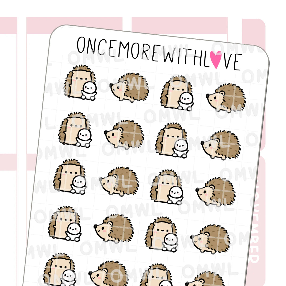 M1390 Hedgehogs Sticker Sheet