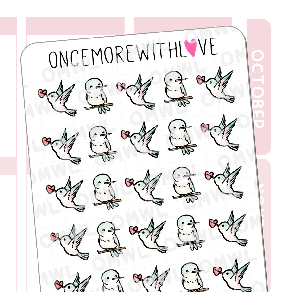 M1391 Hummingbirds Sticker Sheet