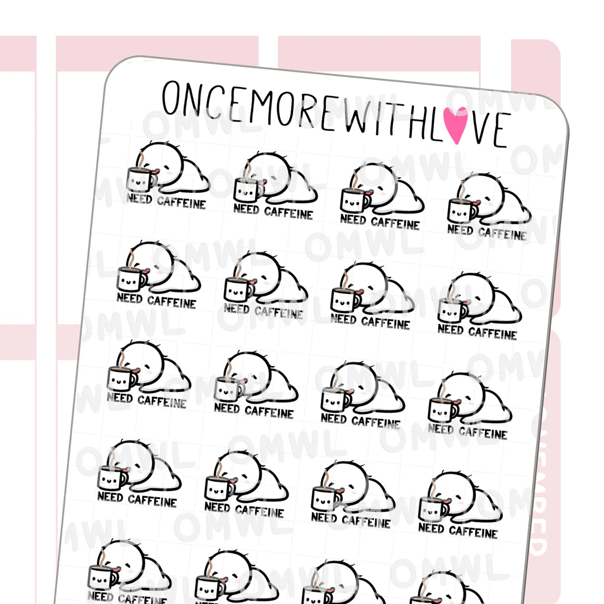 M1461 Need Caffeine Sticker Sheet