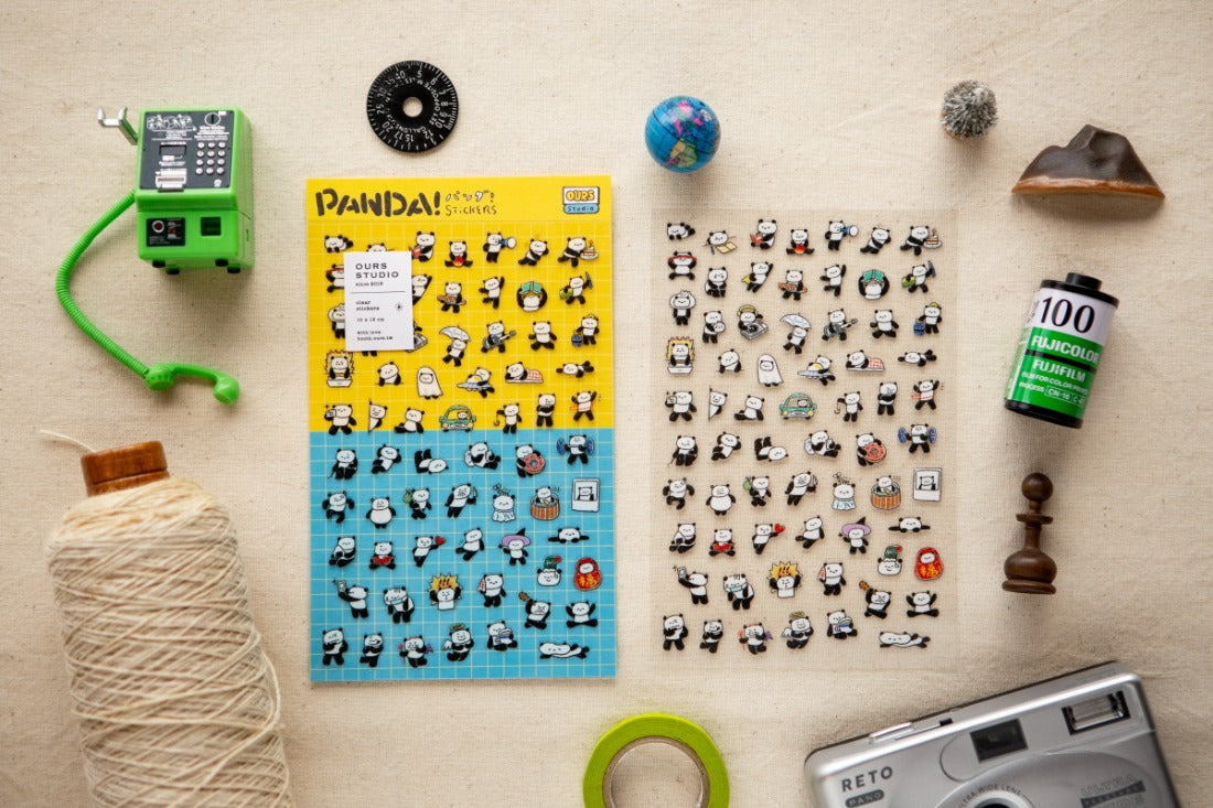 OURS Studio Panda! Panda! Clear Sticker Sheet