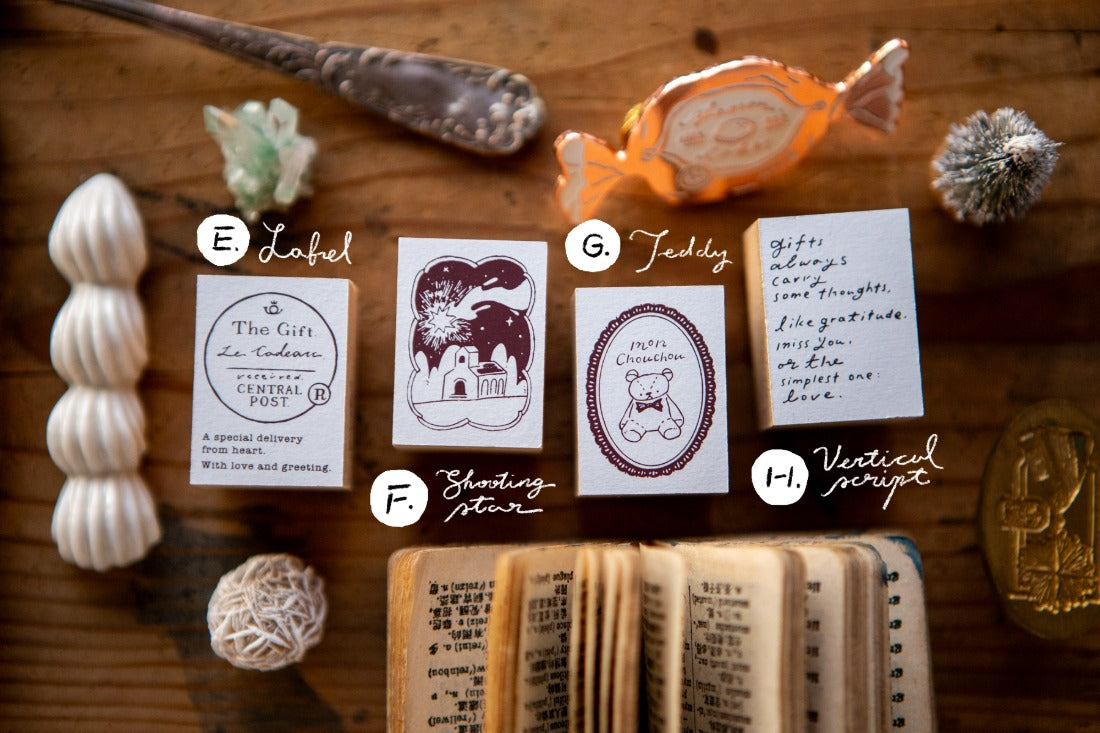 OURS Studio The Gift Rubber Stamp Series A-D