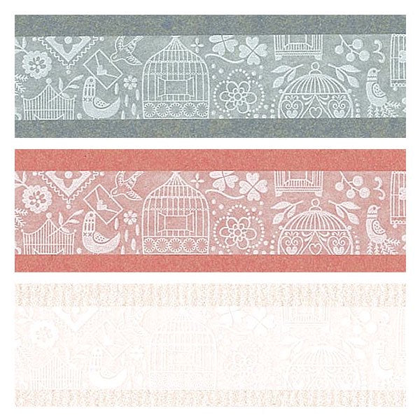 Oboro Birdcage White Washi Tape