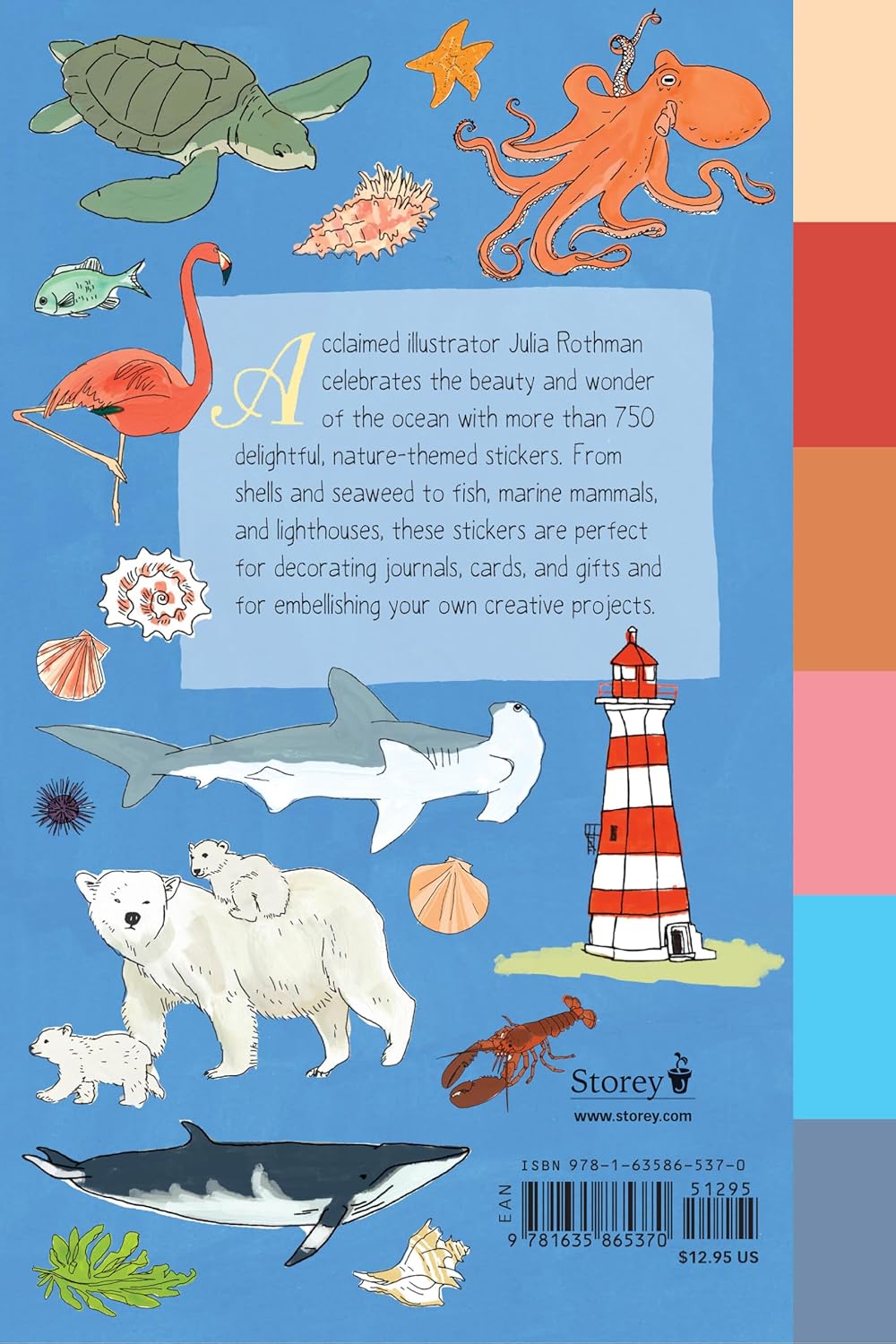 Fans can't get enough of Julia Rothman's acclaimed illustrations from her best-selling book, Ocean Anatomy, and now they can put them anywhere they want with more than 750 stickers depicting birds, fish, lobsters, snails, sharks, jellyfish, and much more.
Author: Rothman, Julia
PubDate: 44775
Number of Pages: 56
Dimensions: 9 in H | 6 in W | 0.4 in T | 0.4 lb Wt
Publisher Name: Storey Publishing, LLC
Format Description: Paperback