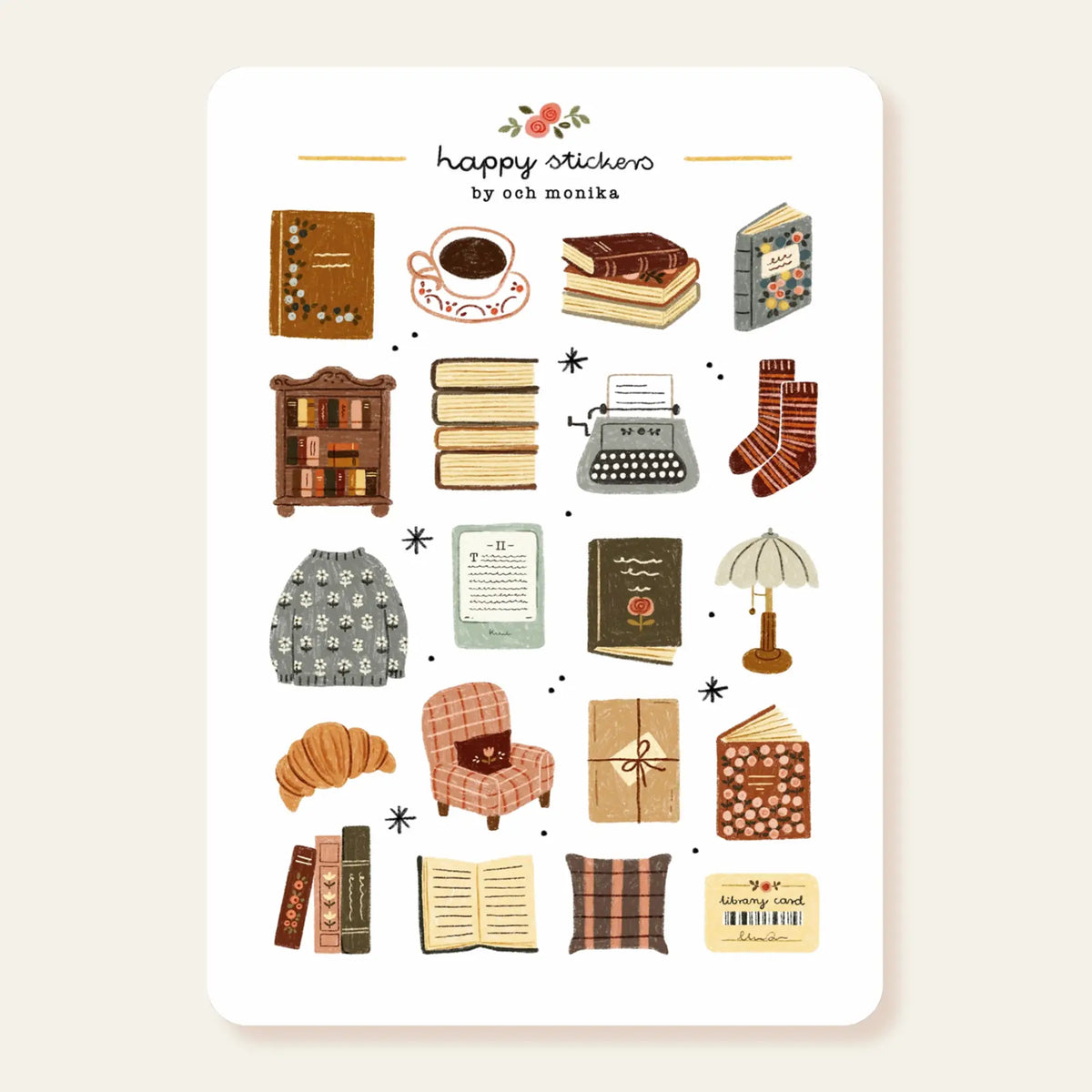 OchMonika Bookish Corner Sticker Sheet
A sticker sheet full of cute little stickers perfect for planners, journals, or scrapbooking ❤