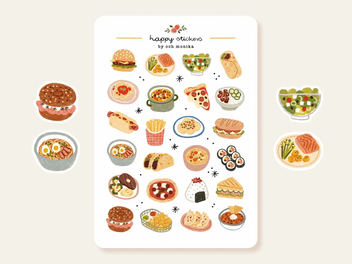 OchMonika Dinner Time Sticker Sheet – Little Craft Place