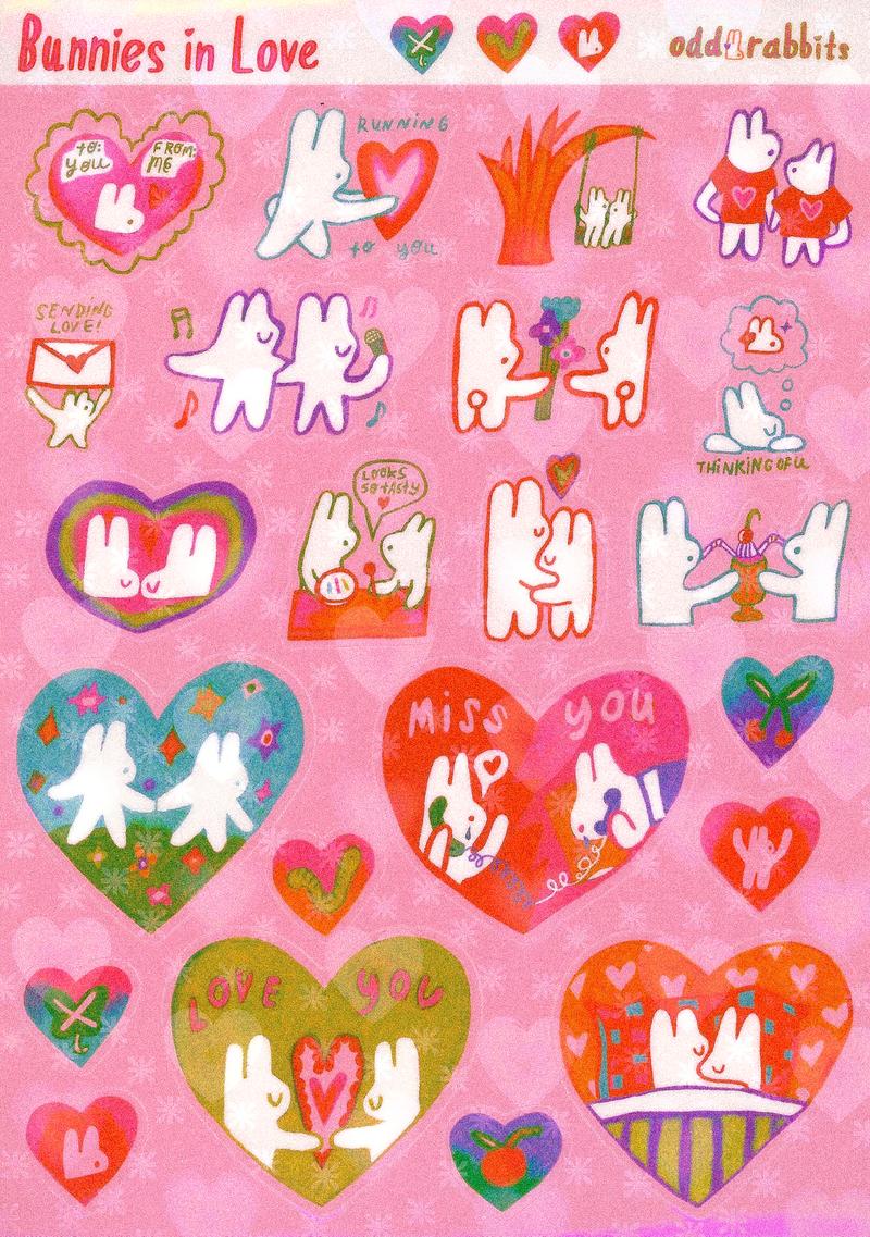 Odd Rabbit - Bunnies in Love Transparent Holographic Sticker Sheet
A6 Sticker Sheet
Great for journaling and decorating!
Water resistant, not waterproof. Do not place in areas of high wear. 