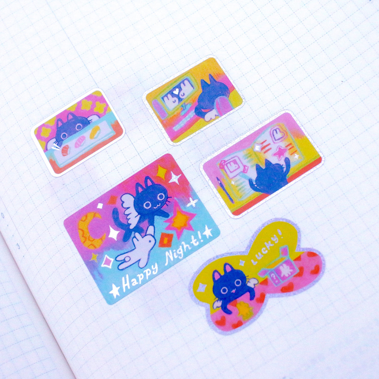 A6 Sticker Sheet
Great for journaling and decorating!
Water resistant, not waterproof. Do not place in areas of high wear. 