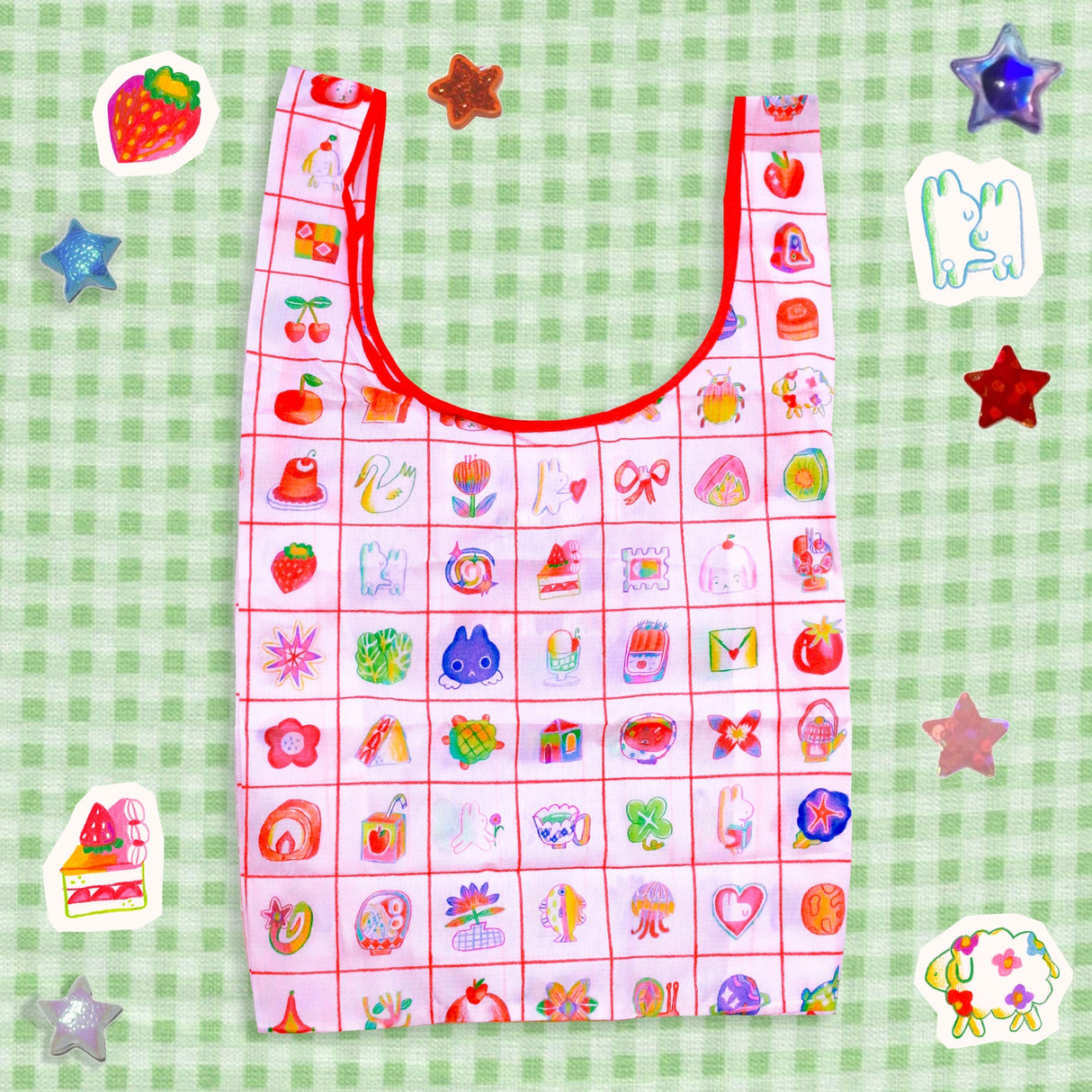 Odd Rabbits - It's the Little Things Reusable Bag
39x64x15cm reusable bag that folds up into a little pouch!
Pouch is attached to the bag.