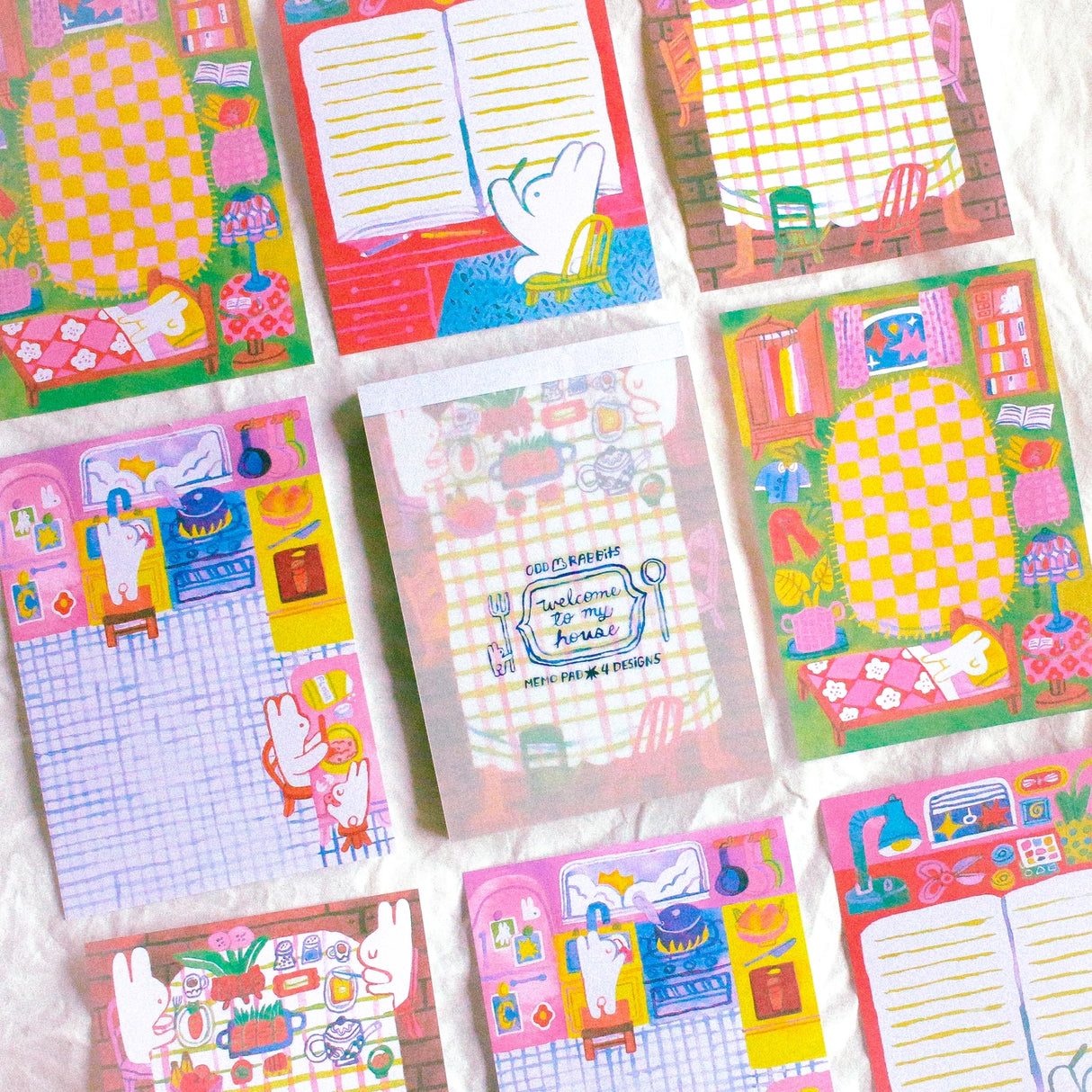 Based on a cozy house, this is a 100 x 140mm memo pad with 100 sheets and 4 different designs.
Great for journaling or jotting down a quick to do list!