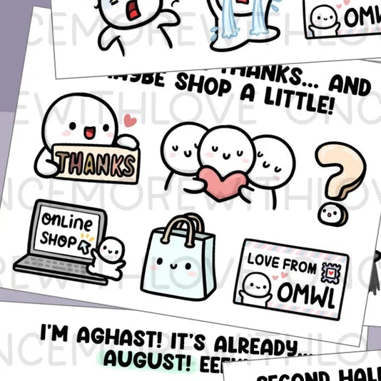Once More With Love - Give Thanks Mini Sticker Sheet
They are small and easy to carry around for on the go planning!