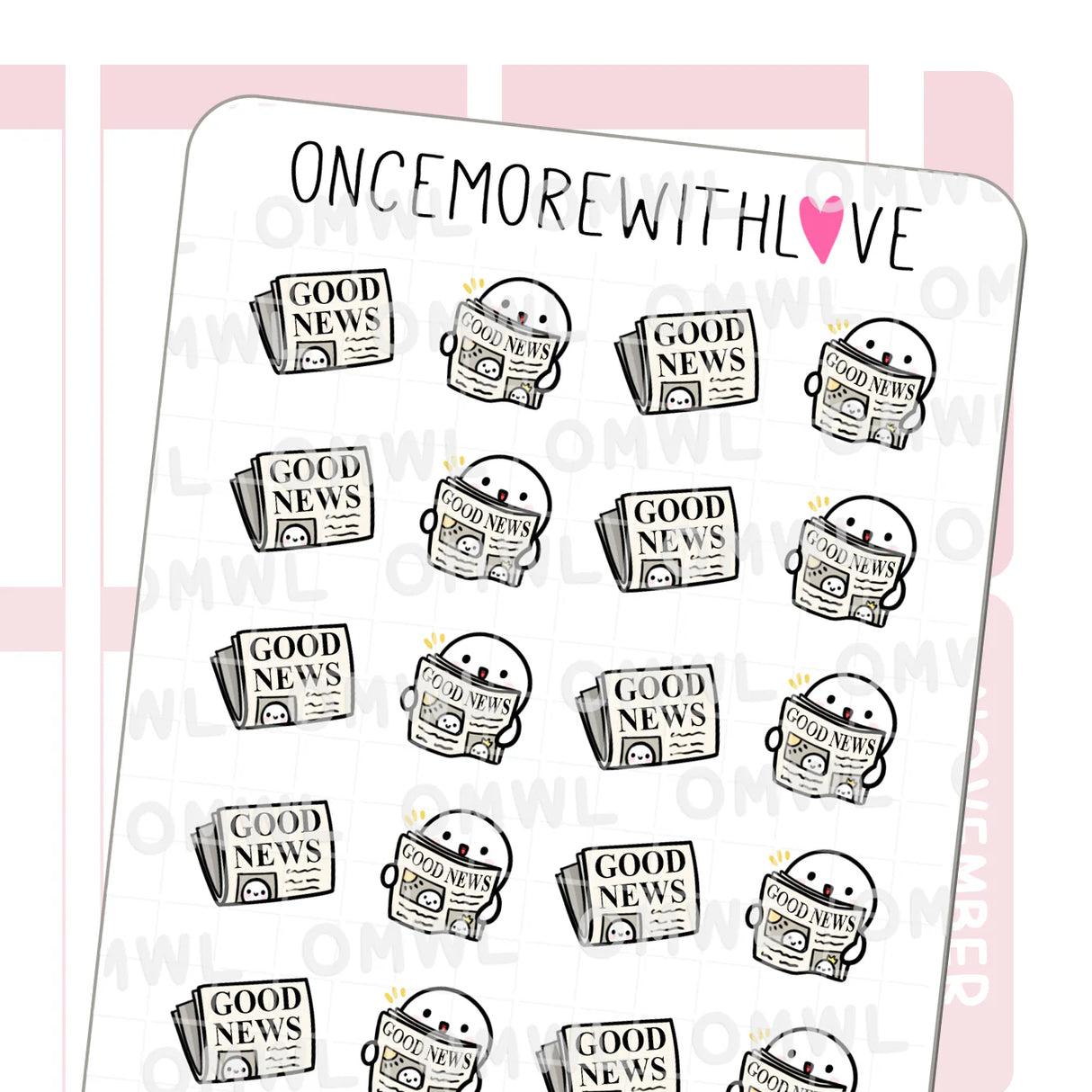 Once More With Love - M1426 Good News Sticker Sheet
Good news alert! Munchkin cuteness coming your way!