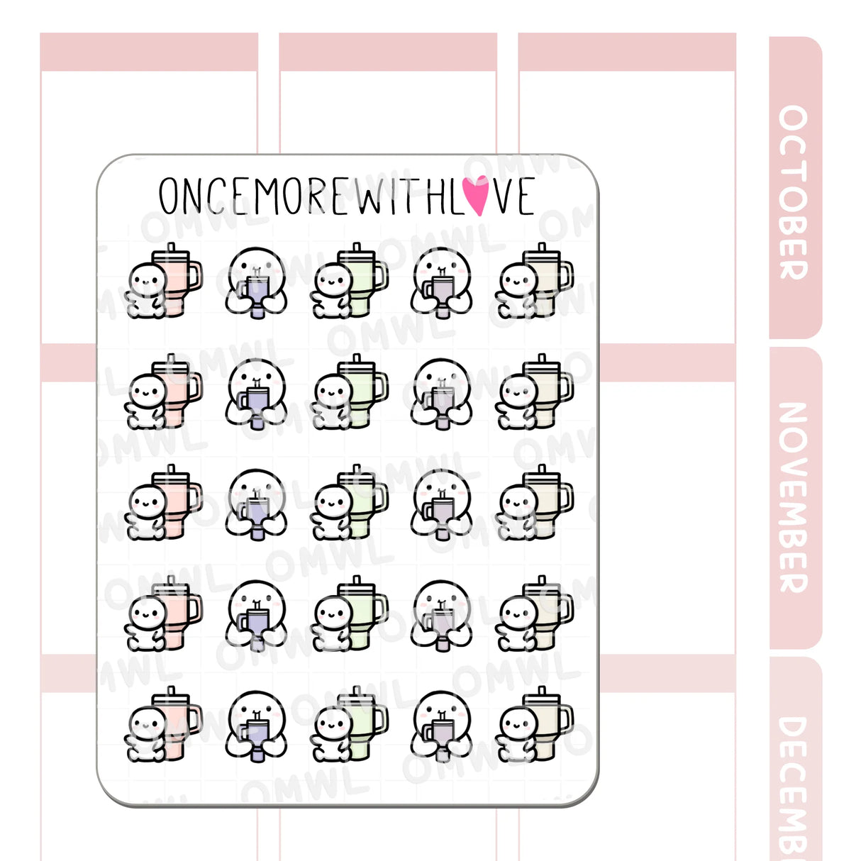 Once More With Love - M1481 Stanley Cups Sticker Sheet
I have two of these and I literally go everywhere with them. They keep me so well hydrated! These stickers are great reminders to drink water!