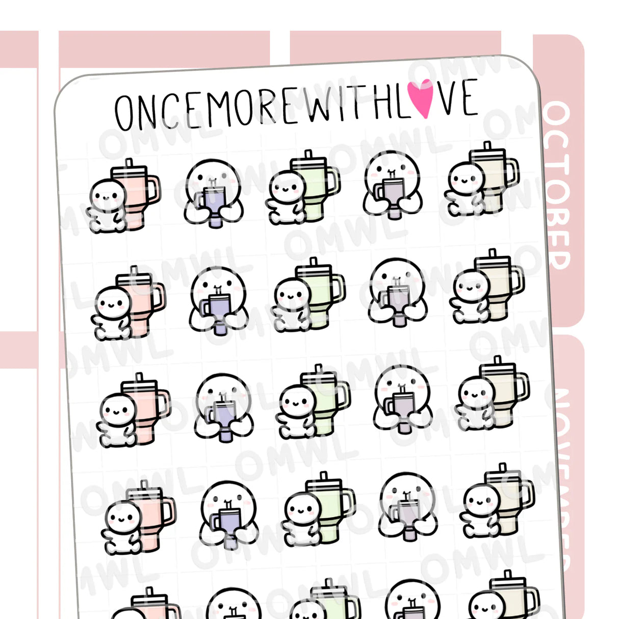 Once More With Love - M1481 Stanley Cups Sticker Sheet
I have two of these and I literally go everywhere with them. They keep me so well hydrated! These stickers are great reminders to drink water!