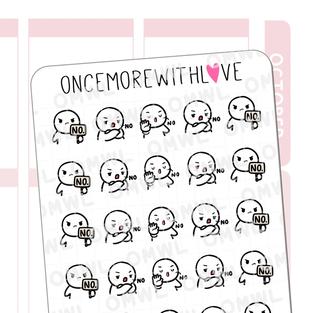 Once More With Love - M1489 Just NO Sticker Sheet
It's not a NAH. Just NO!