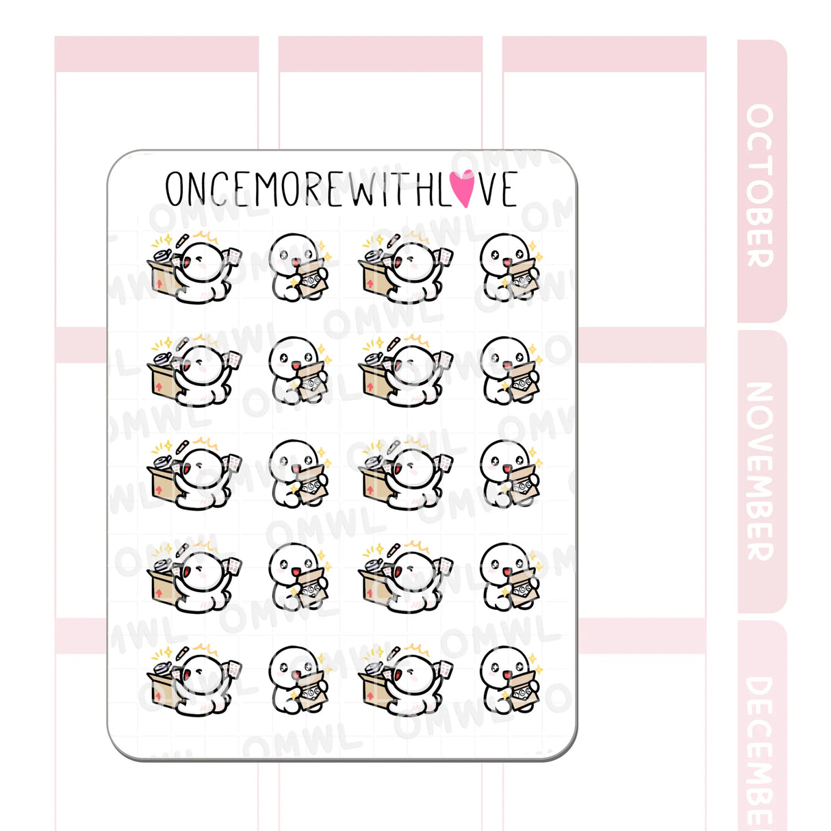 Once More With Love - M1494 Opening Happy Mail Sticker Sheet
Here are some cute stickers to match your excitement when your munchkin happy mail arrives!