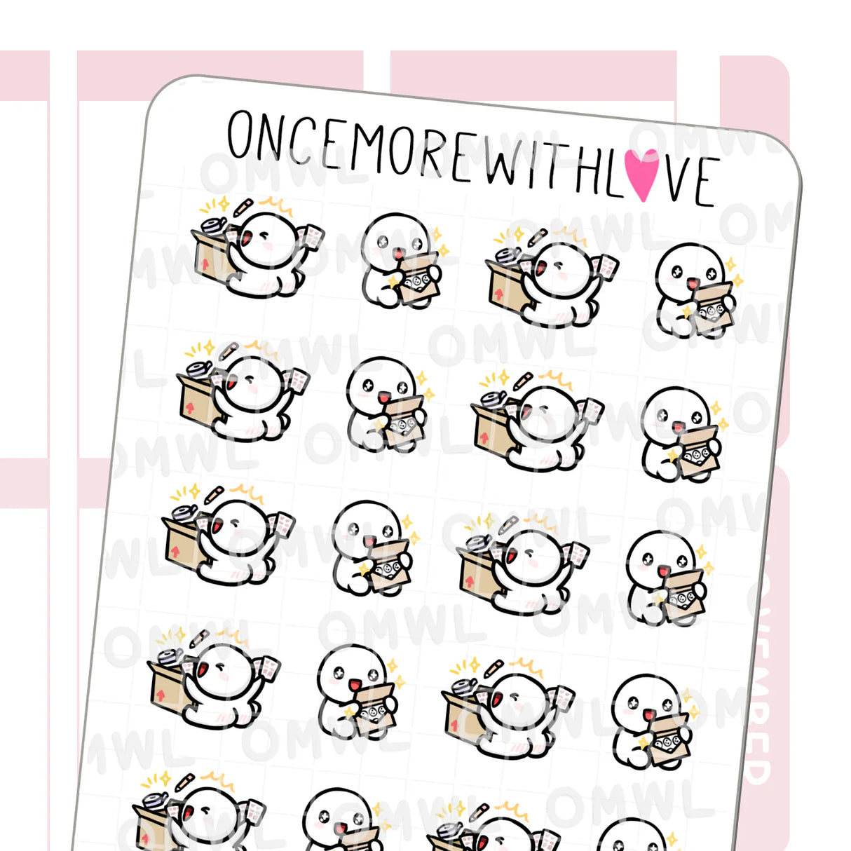 Once More With Love - M1494 Opening Happy Mail Sticker Sheet
Here are some cute stickers to match your excitement when your munchkin happy mail arrives!