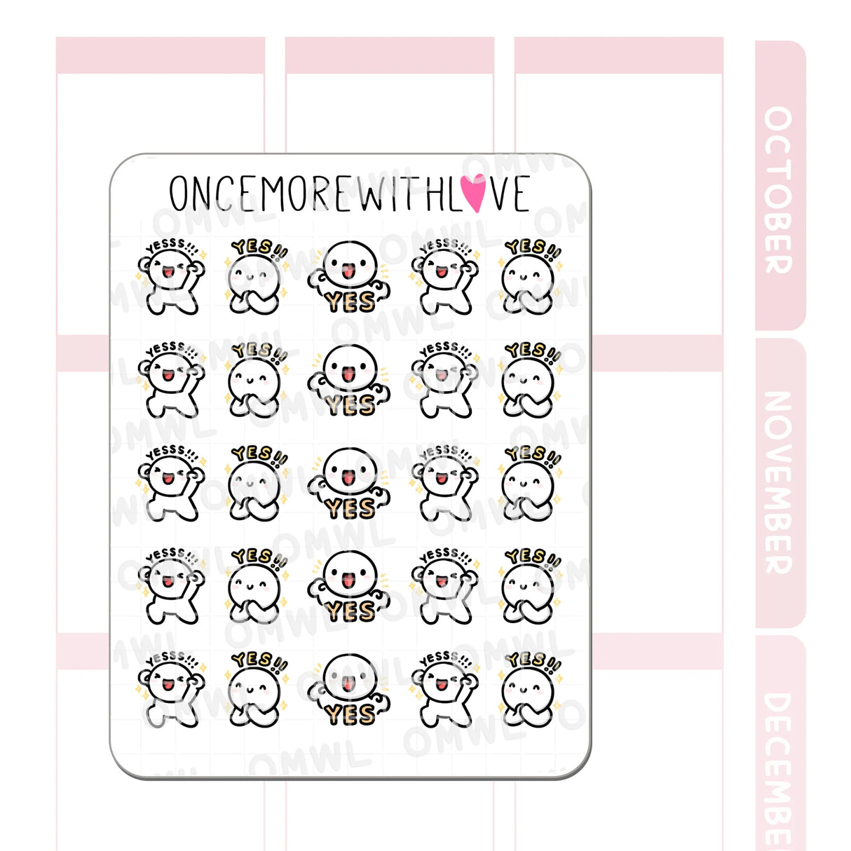 Once More With Love - M1495 Yes! Sticker Sheet
Yes. YES. YESSSSSSSA!