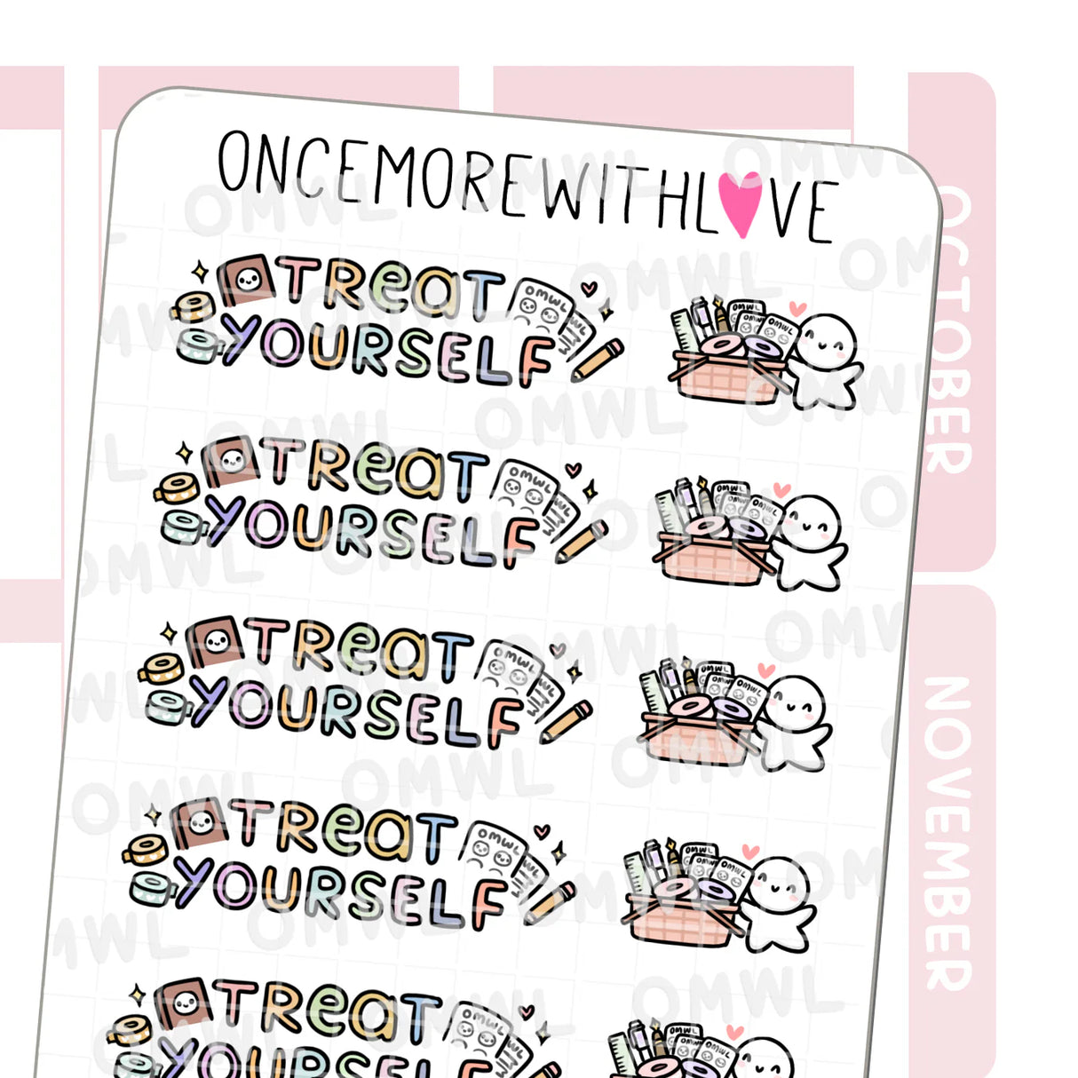 Once More With Love - M1523 Treat Yourself (To Stationery) Sticker Sheet
Treat yourself! To... cute stationery! This is the best way to treat yourself!
