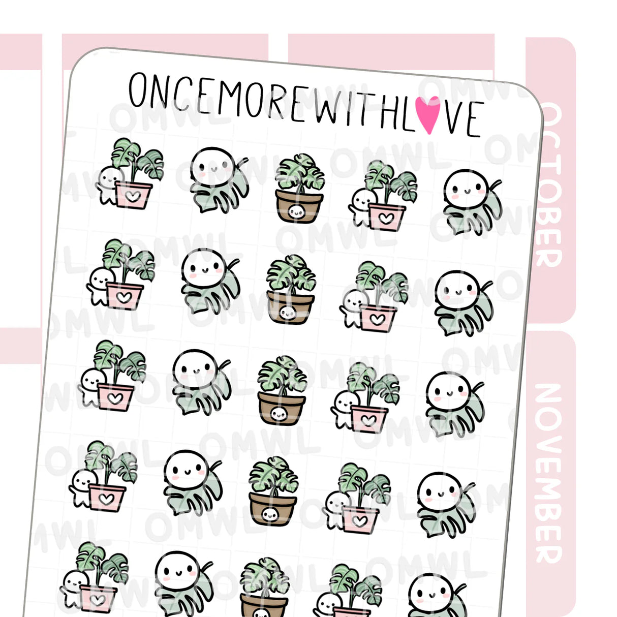 Once More With Love - M1534 Monstera Plants Sticker Sheet
I don't have a green thumb so I don't think I'll ever be able to maintain one of these, but they are beautiful plants!