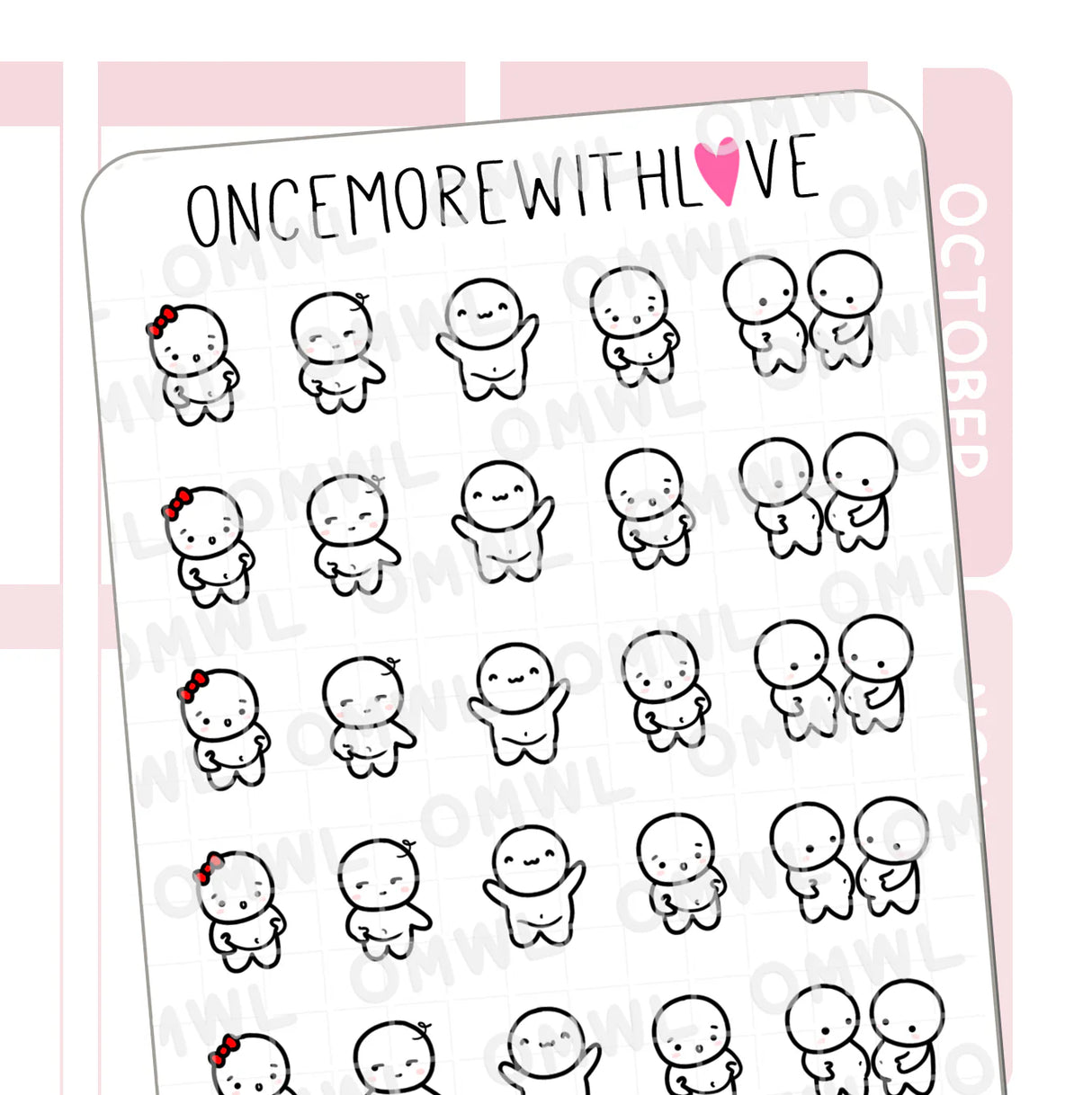 Once More With Love - M554 Fluffy Sticker Sheet
A fun way for you to track changes to your body!