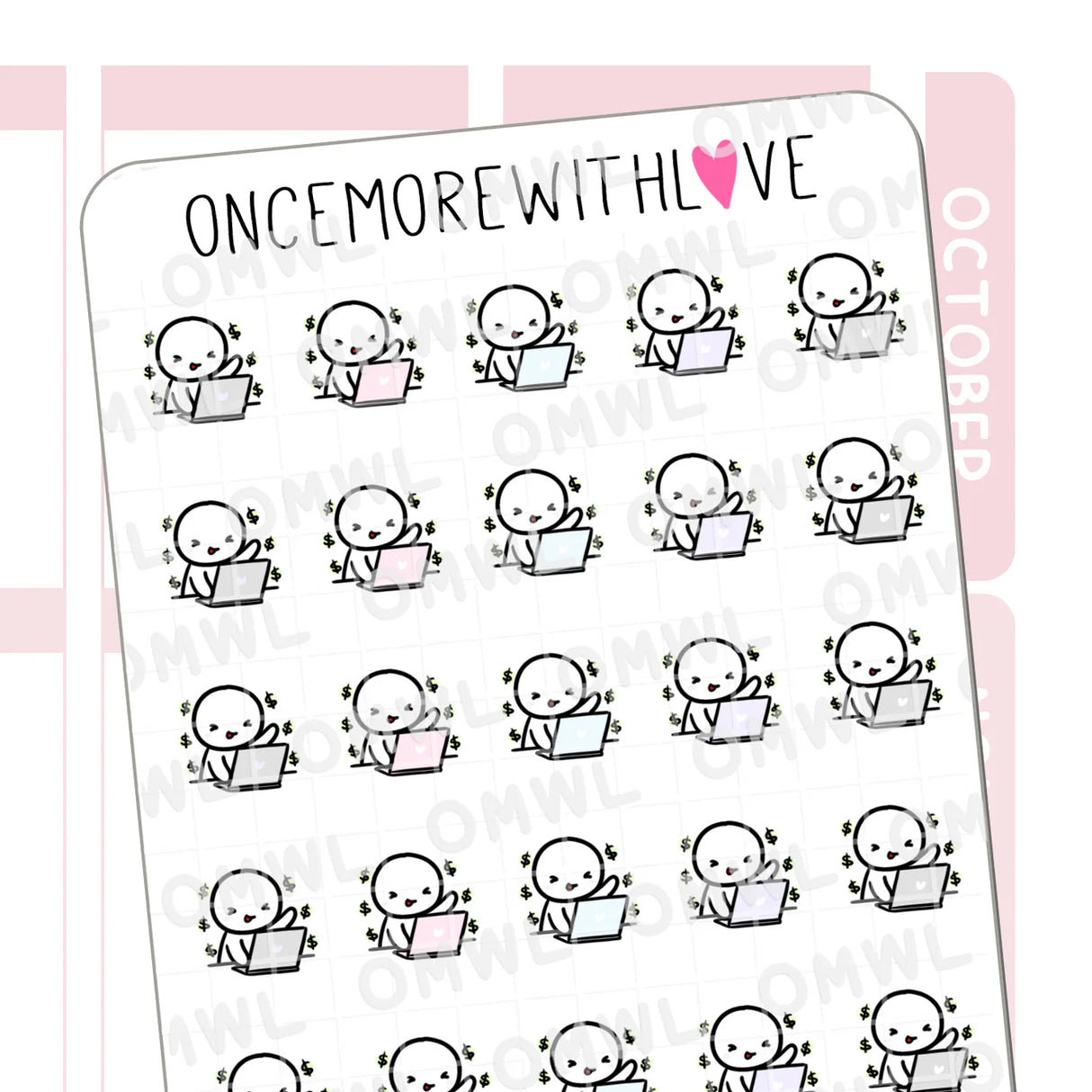 Once More With Love M833 Online Shopping Spree Sticker Sheet
This is pretty much what I've been doing while staying at home... Online shopping! Bought a lot of stickers and pens!