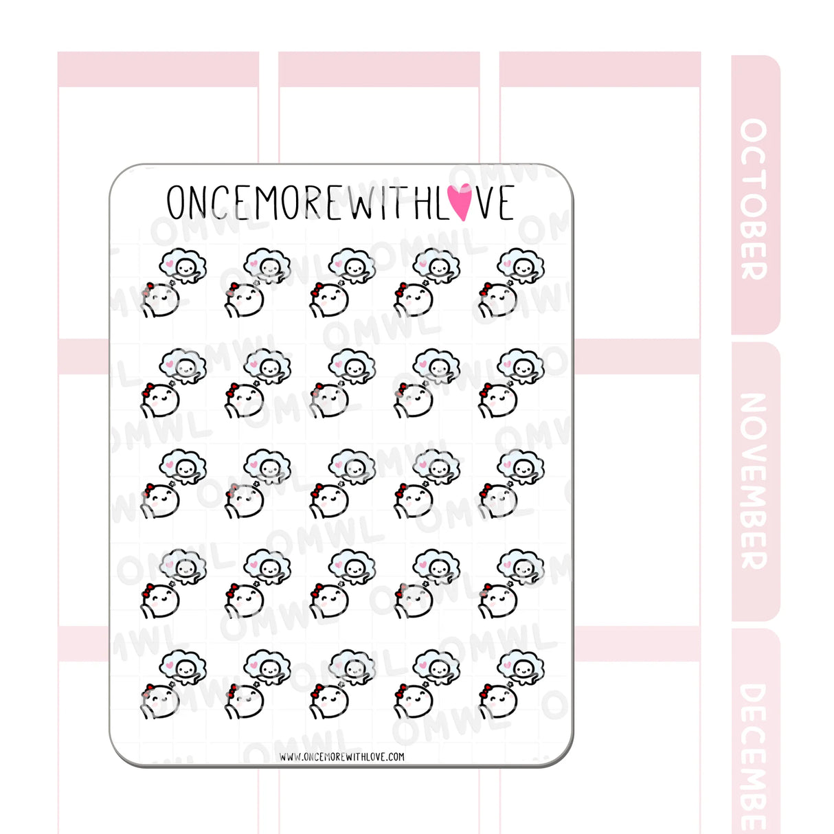 Once More With Love M874 Thinking About You Sticker Sheet
Just spending the day... thinking about you and missing you!