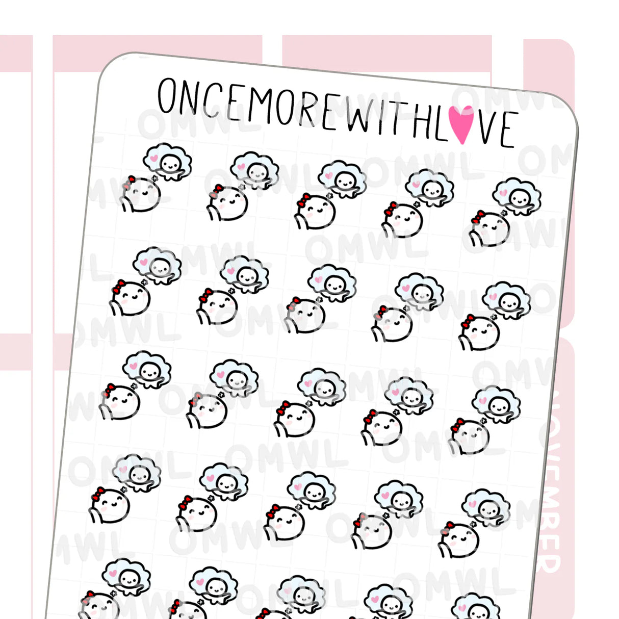 Once More With Love M874 Thinking About You Sticker Sheet
Just spending the day... thinking about you and missing you!