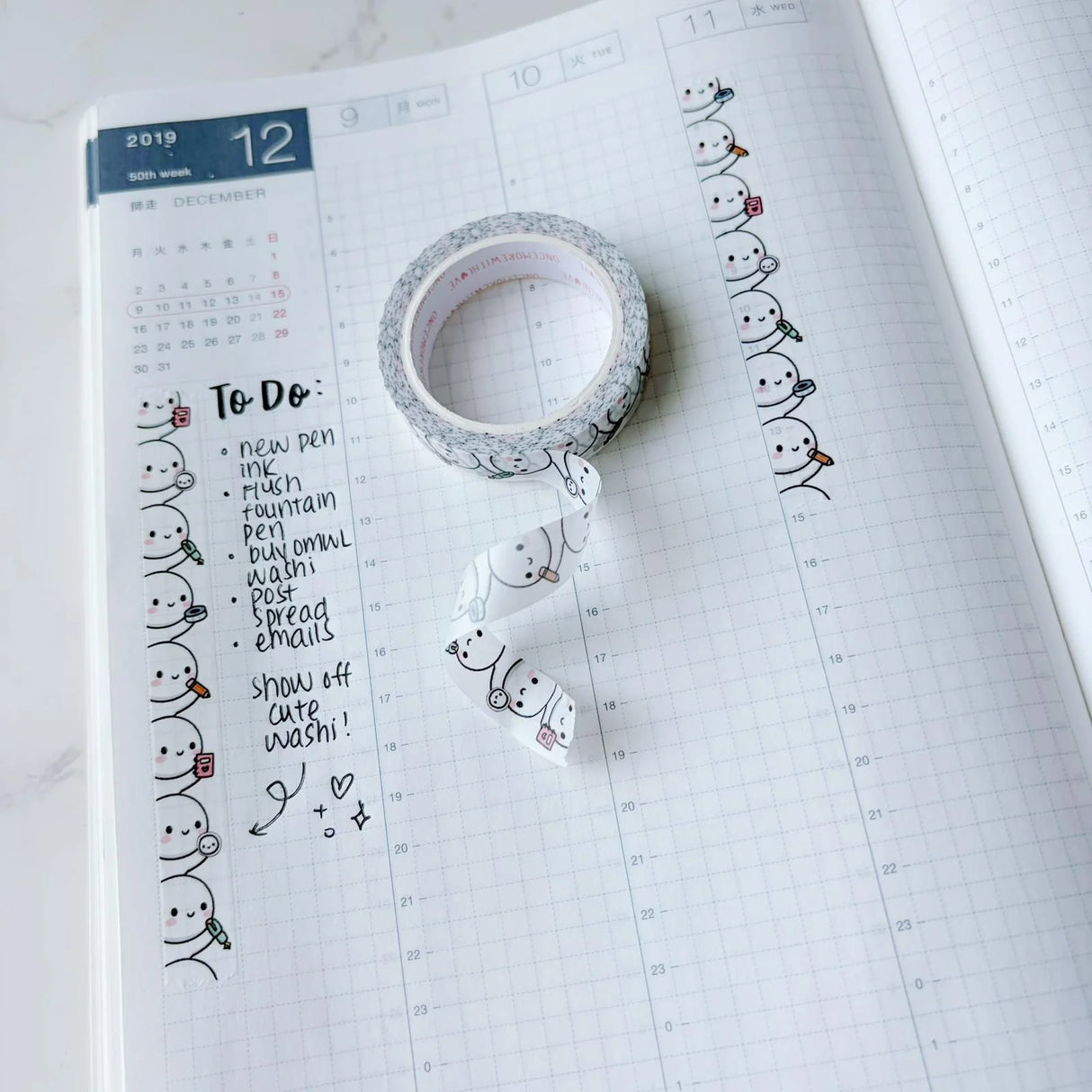 Once More With Love Washi Tape - Peeping Stationery Munchkins
Perfect to use to represent all your different stationery!