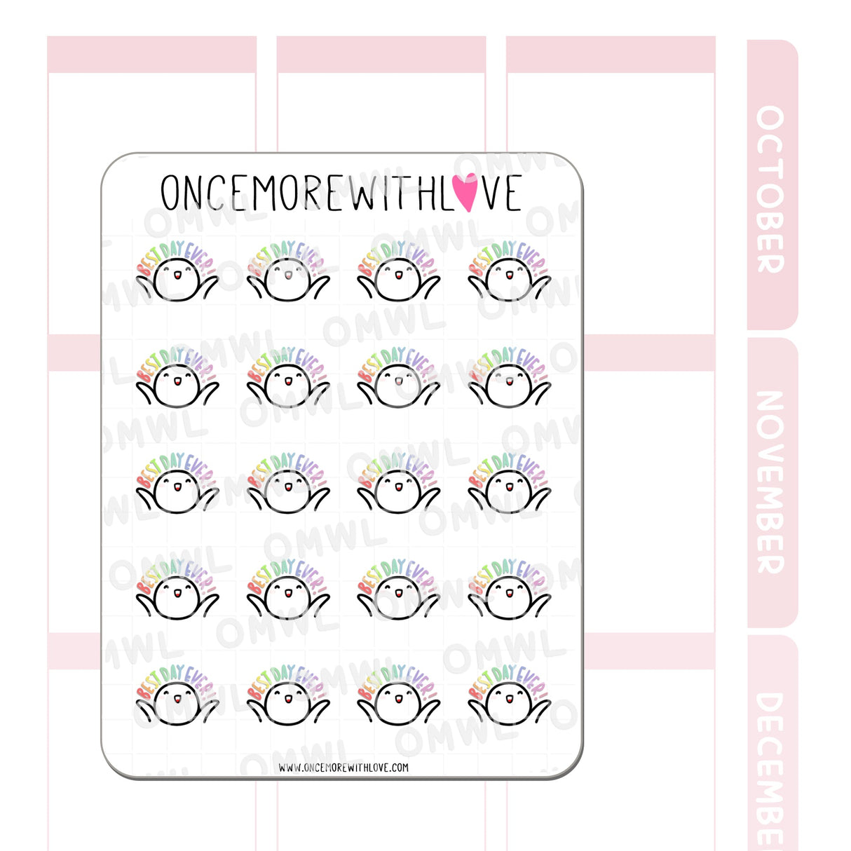 M1041 Best Day Ever Sticker