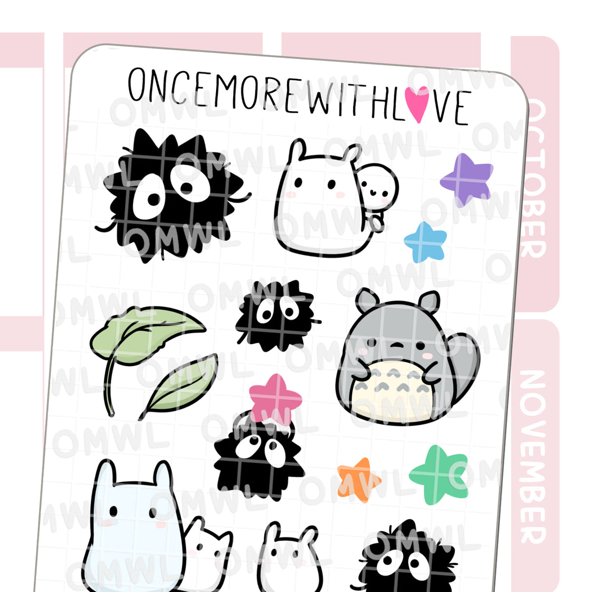 Once More With Love M1345 Soots Large Deco Sticker Sheet