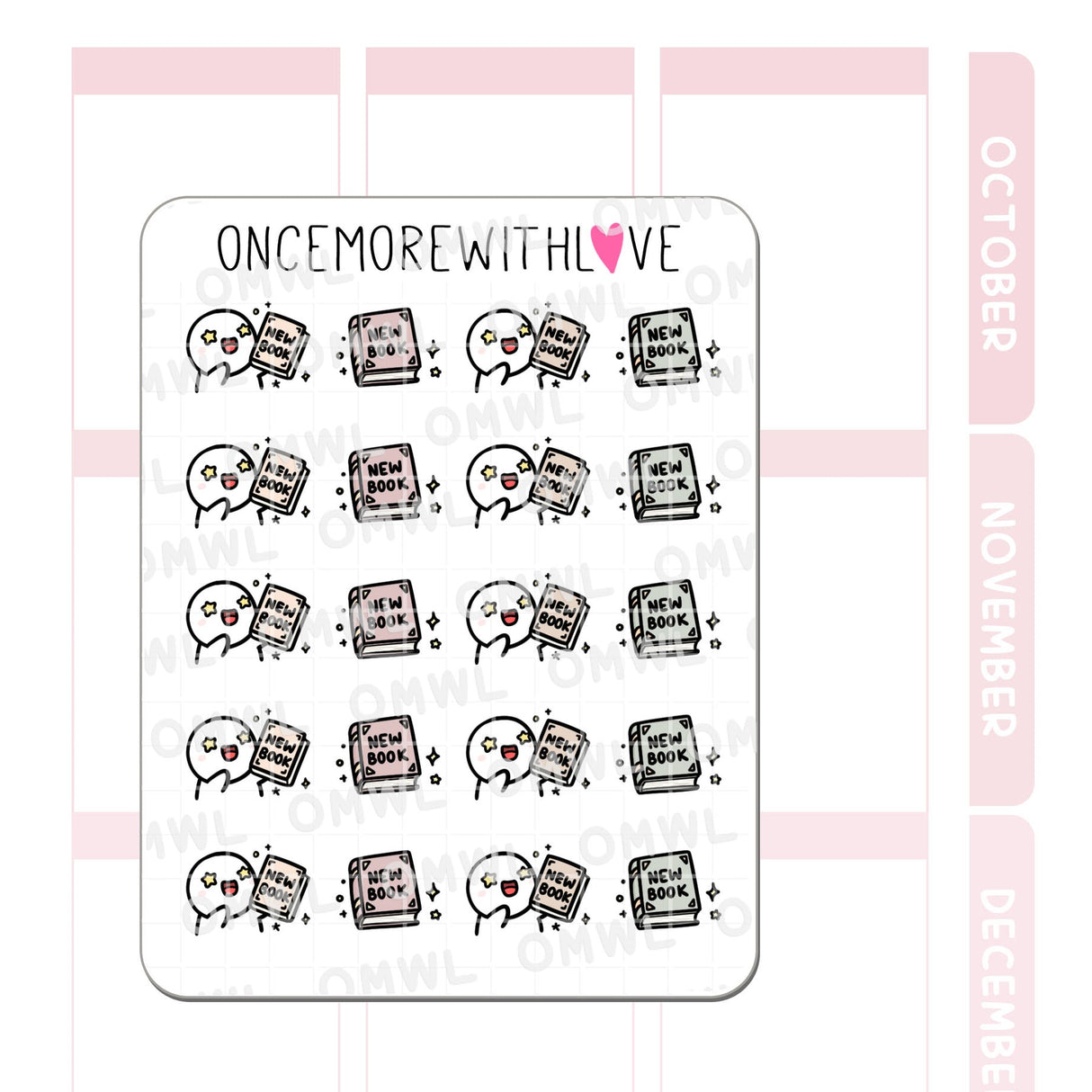 Once More With Love M1365 New Book Sticker