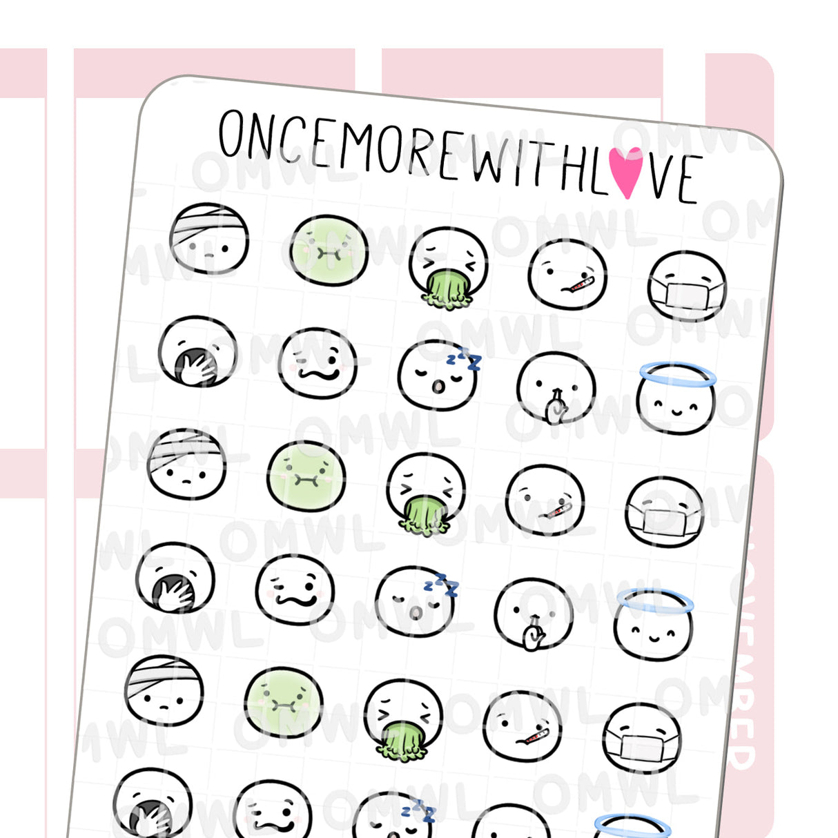 Once More With Love - M731 Munchkin Emojis Pt. 8 Sticker Sheet