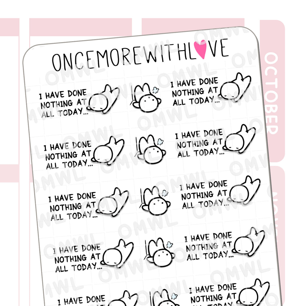 M950 I Did Nothing All Day Sticker