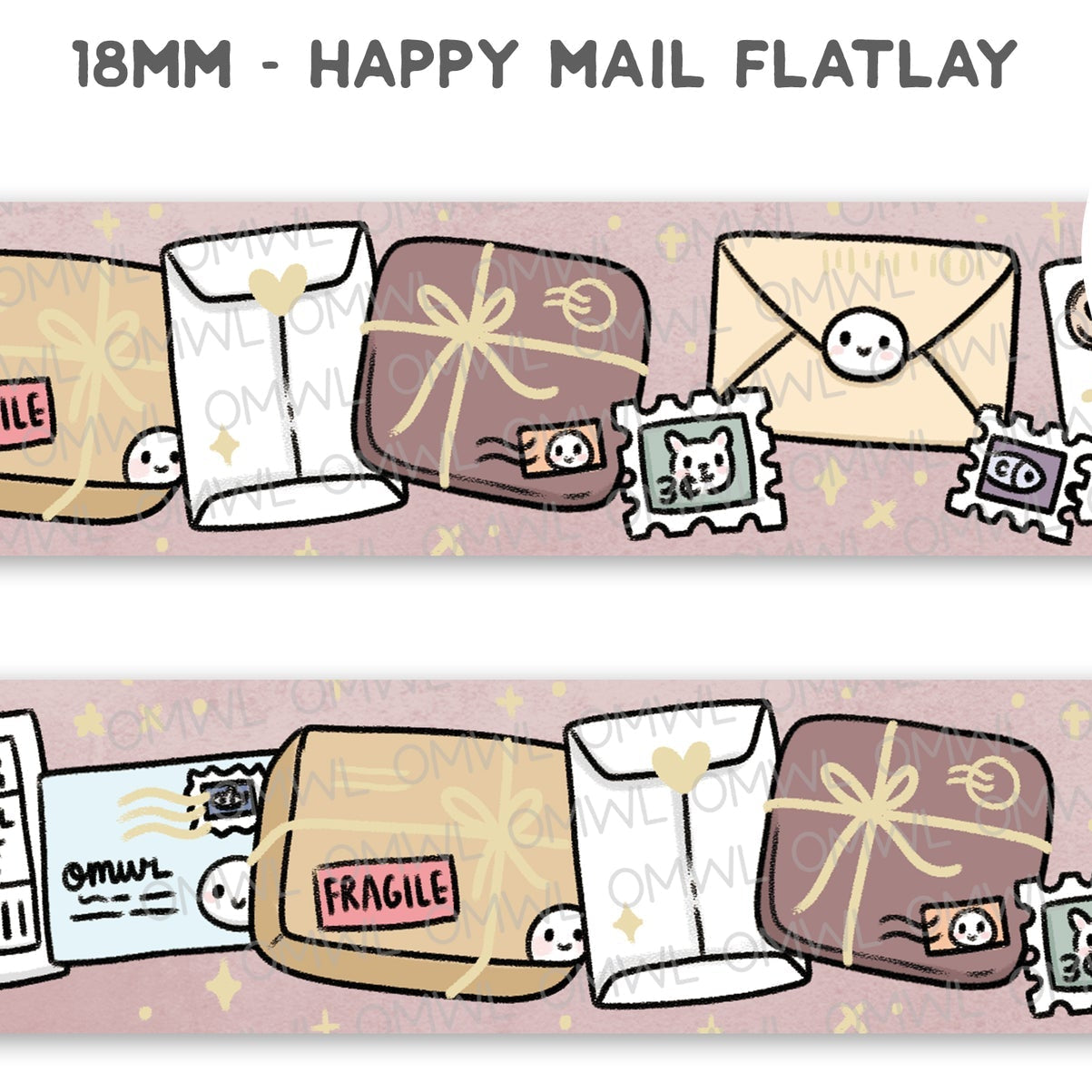 Once More With Love Washi Tape - Happy Mail Flatlay +Bronze Foil
For anyone who loves getting happy mail, this stunning washi tape is perfect for those days when you get your orders!
WHAT YOU RECEIVE:
1 roll of exclusively designed washi tape by Once More With Love
These washi tapes are great for decorating your munchkin planner spreads or for creating cards, scrapbook pages, or journals :)
Washi tapes come shrink wrapped. No other packaging provided!
SIZE: 15mm x 10m
MATERIAL: washi tape