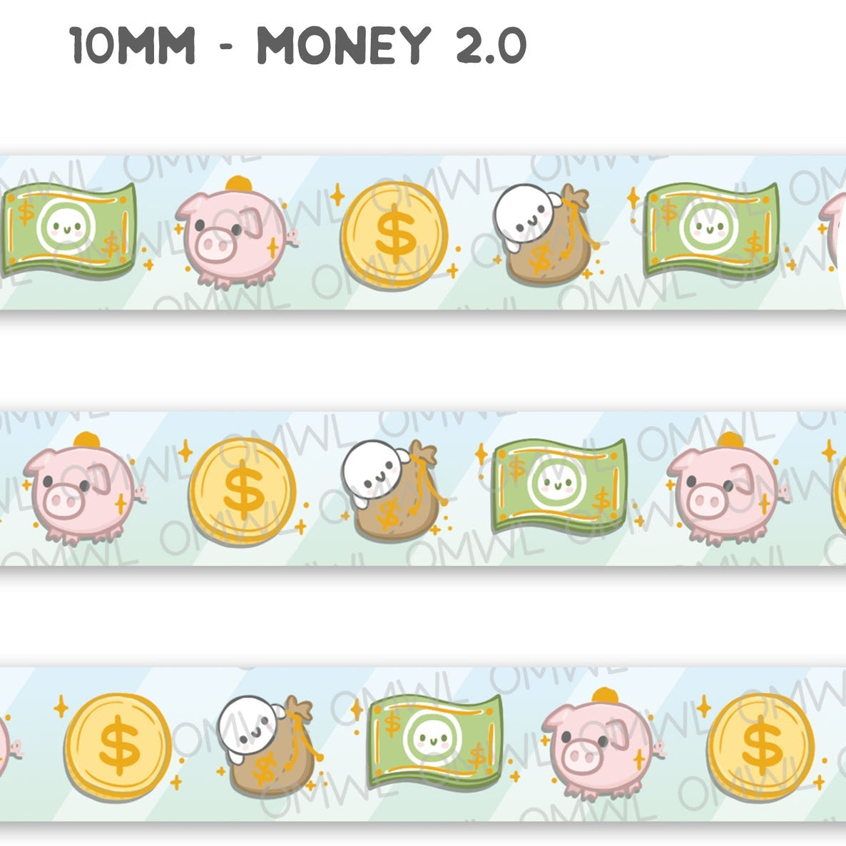 Once More With Love Washi Tape - Money 2.0 + Gold Stars Foil
Super cute finance washi tapes! Perfect for budgeting, banking, anything you need to do with money!
WHAT YOU RECEIVE:
1 roll of exclusively designed washi tape by Once More With Love
These washi tapes are great for decorating your munchkin planner spreads or for creating cards, scrapbook pages, or journals :)
Washi tapes come shrink wrapped. No other packaging provided!
SIZE: 10mm x 10m
MATERIAL: washi tape